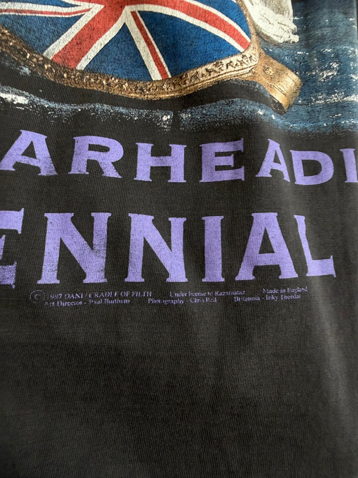 Vintage 1997 CRADLE OF FILTH ‘SPEARHEADING MILLENNIAL WAR’ TEE Size US L / EU 52-54 / 3 - 3 Thumbnail