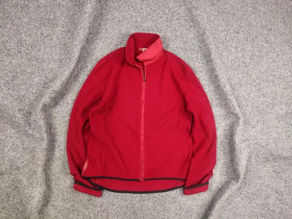 Vintage 00's Prada Archive Red Fleece Full Zip Pullover