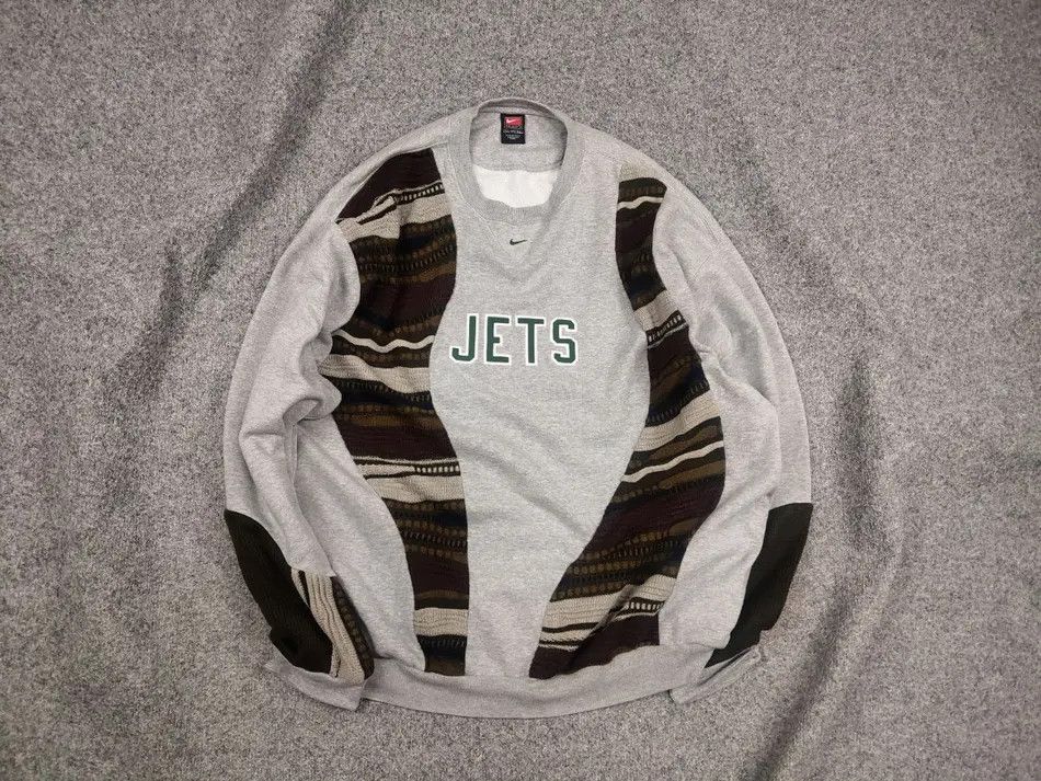 Nike Vintage Nike Jets NFL Logo Design custom sweatshirts sweater Size US XL / EU 56 / 4 - 1 Thumbnail