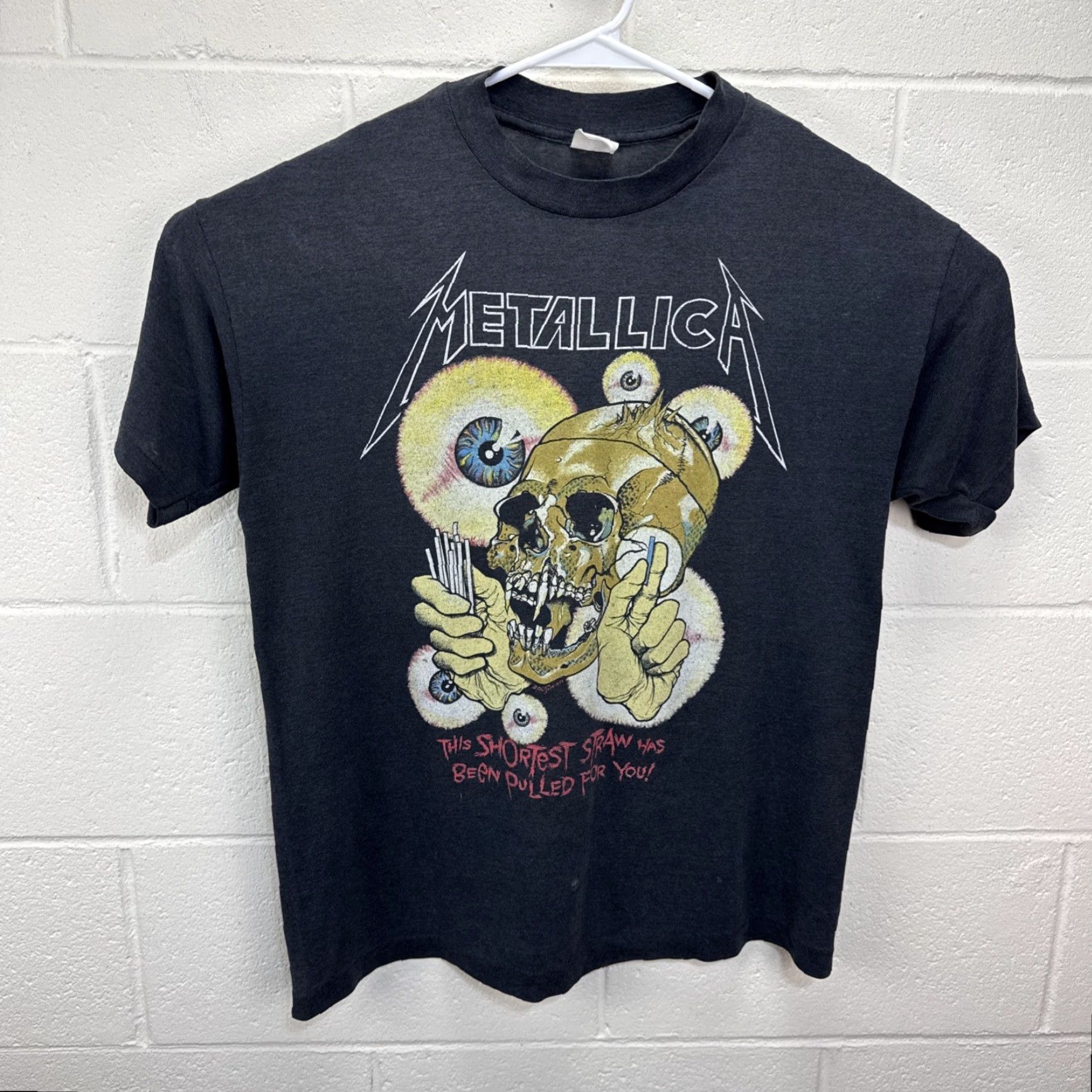 Vintage VINTAGE Metallica T-Shirt Band 1988 The Shortest Straw Large Black Mens Shirt Graphic Print 90s Tour Tee Size US L / EU 52-54 / 3 - 2 Thumbnail