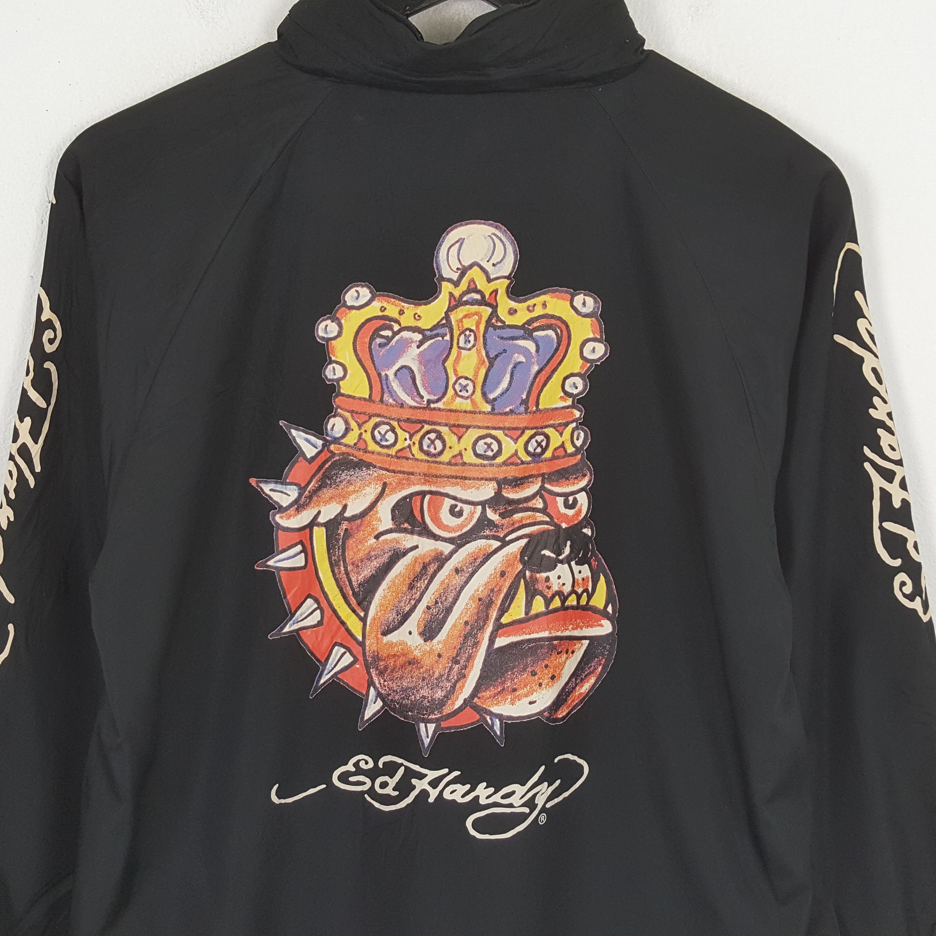 Ed Hardy × Vintage ED HARDY Designer Brand Windbreaker Jacket Size US L / EU 52-54 / 3 - 2 Thumbnail