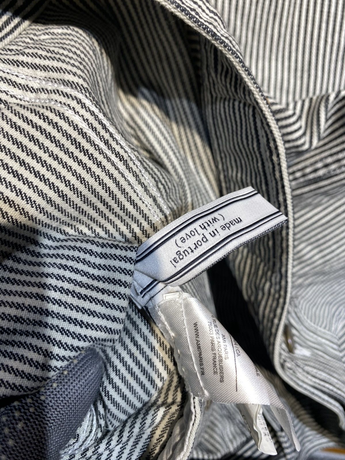AMI Ami Alexandre Mattiussi Stripe Denim Jacket French Designer Size US M / EU 48-50 / 2 - 14 Thumbnail