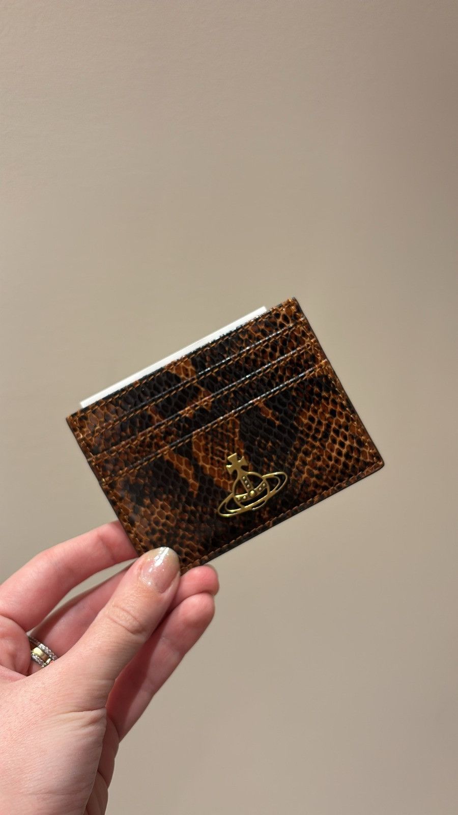 Vivienne Westwood o1f1d3z1225 Size: OS / Card Holder in Tan/Black Size ONE SIZE - 1 Preview