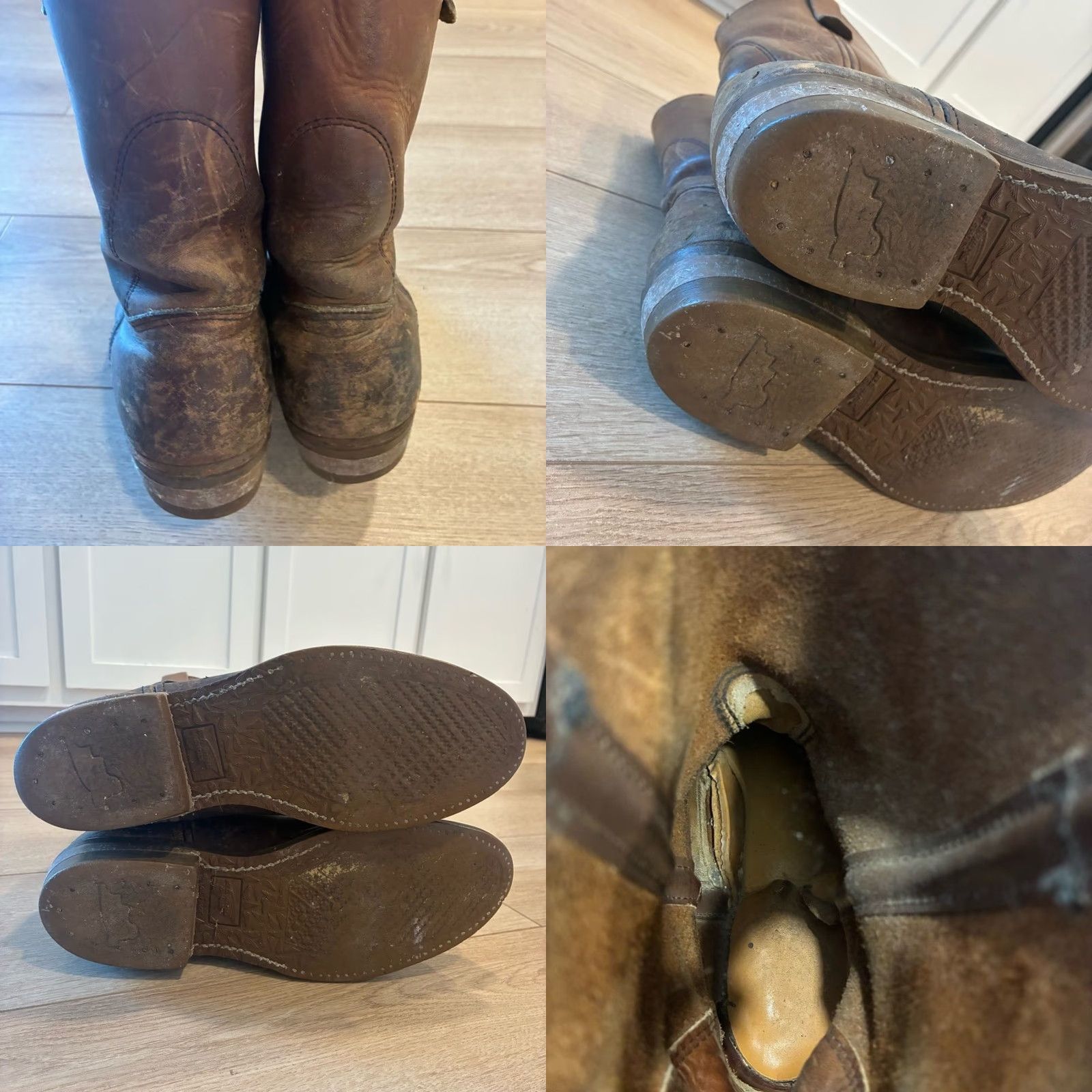 Red Wing Pecos Nailseat 686 Pull On Two Tone Leather Boot Size 8.5 D 8066 Red Wing 11 Inch Peco- Copper Rough and Tough – Iron  main image 4