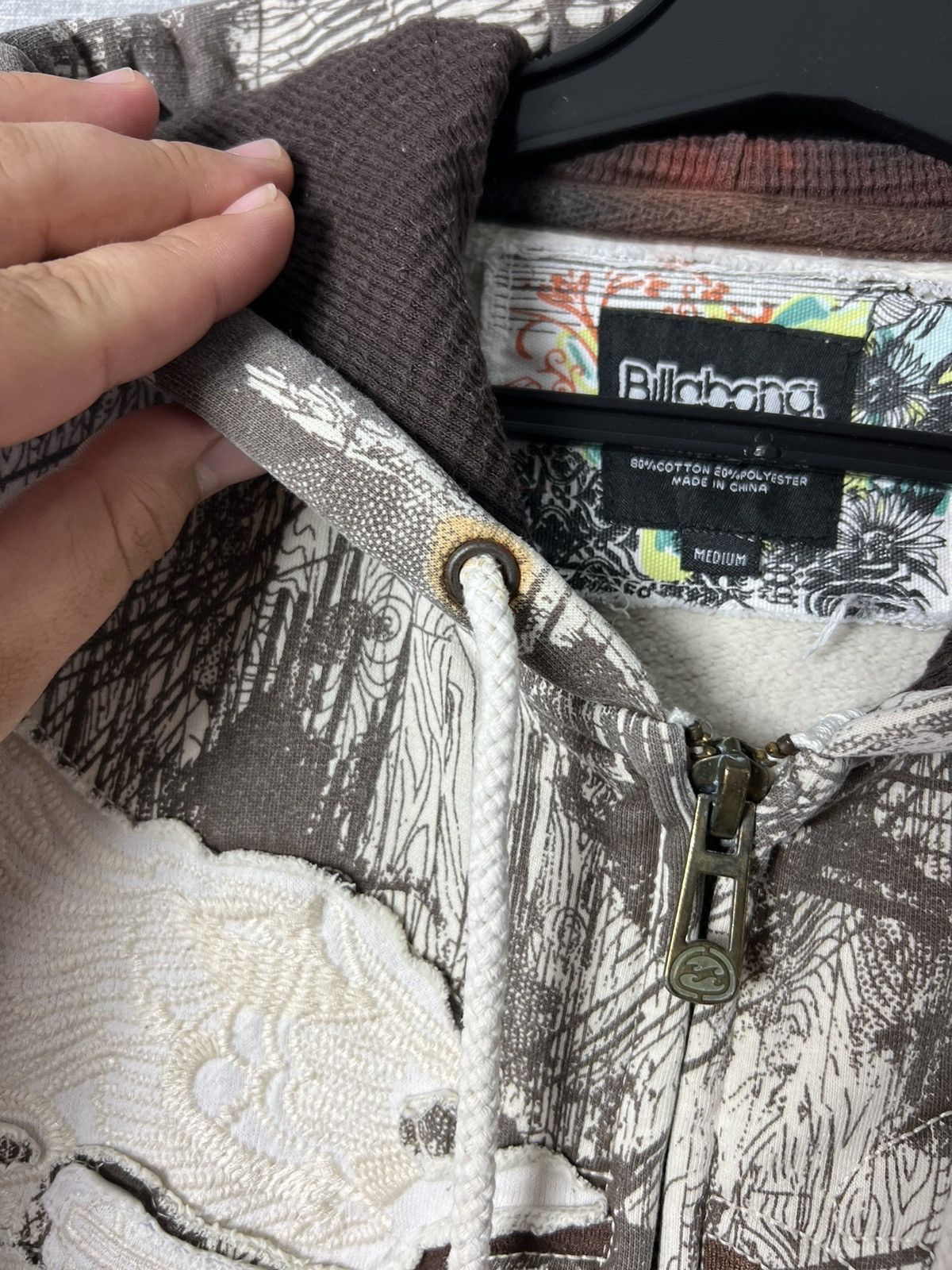 Billabong Vintage 90s Billabong All Over Printed Zip Up Hoodie Size US M / EU 48-50 / 2 - 9 Thumbnail