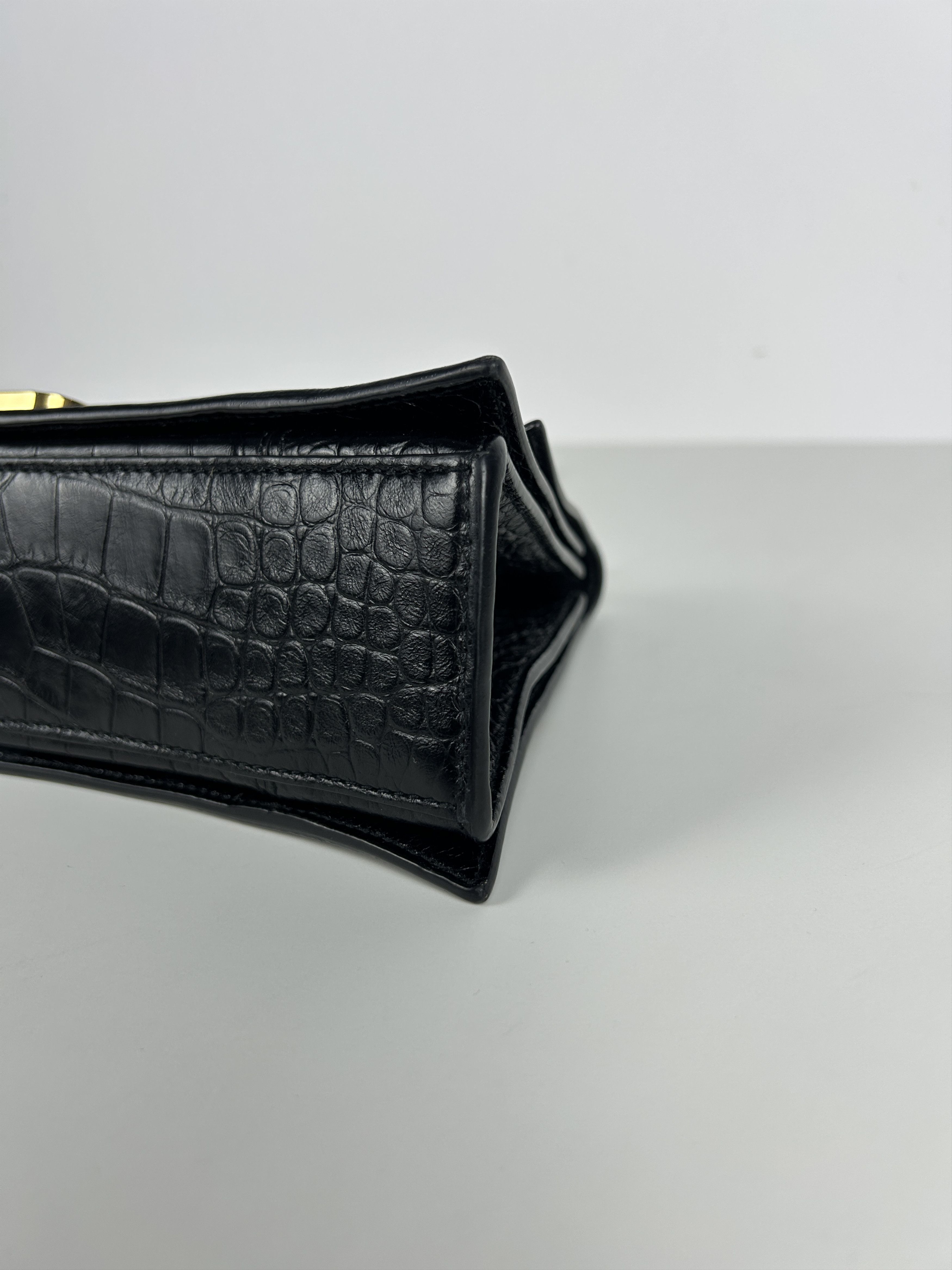 Balenciaga Balenciaga hourglass in black embossed calf leather Size ONE SIZE - 14 Thumbnail