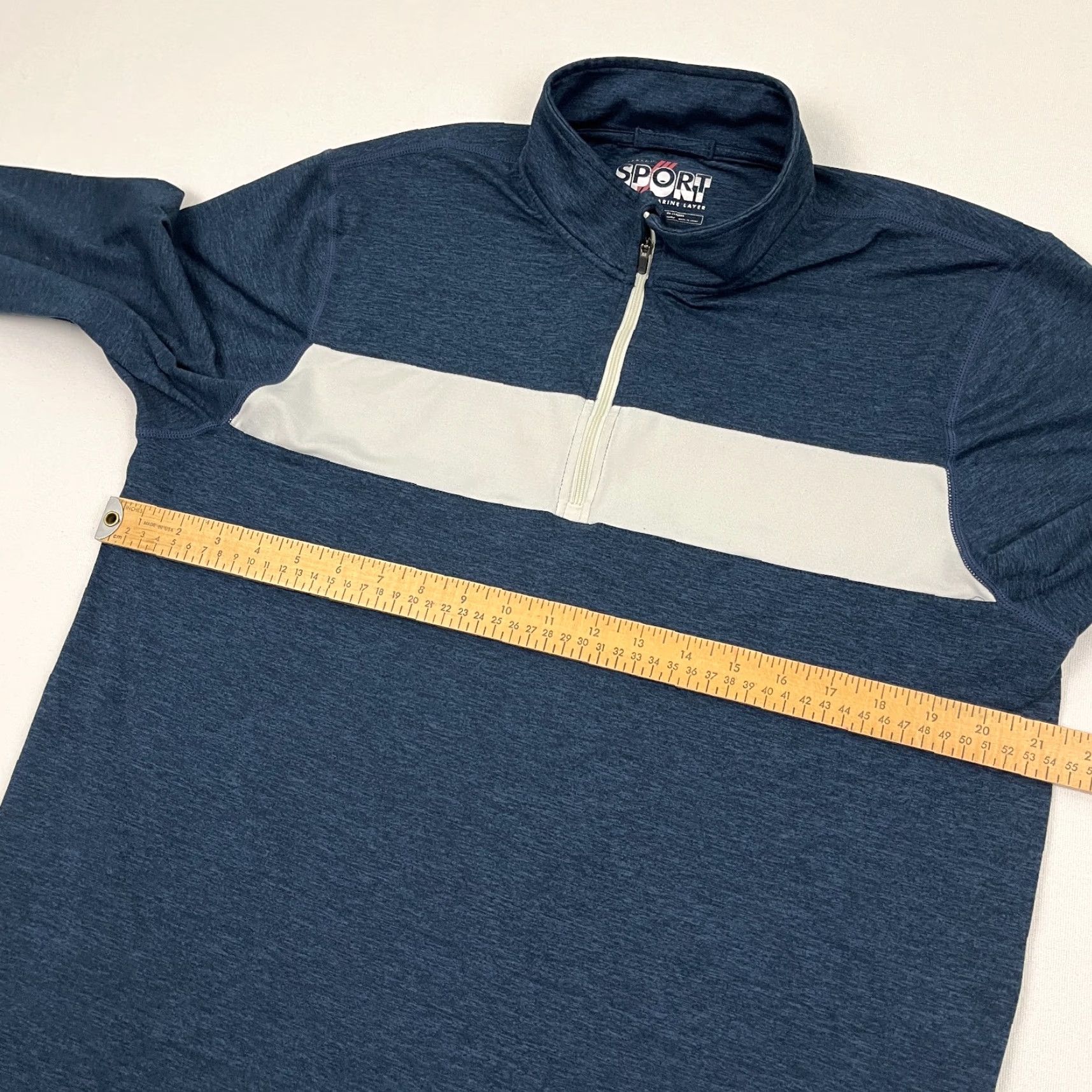 Marine Layer Marine Layer Weekend Sport Jacket Mens L Blue Performance Quarter Zip Pullover Jacket Size US L / EU 52-54 / 3 - 4 Thumbnail