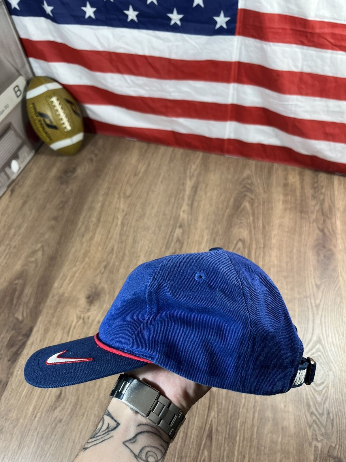 Nike Vintage 90s Rangers Football Soccer Cap Hat Rare Size ONE SIZE - 8 Thumbnail