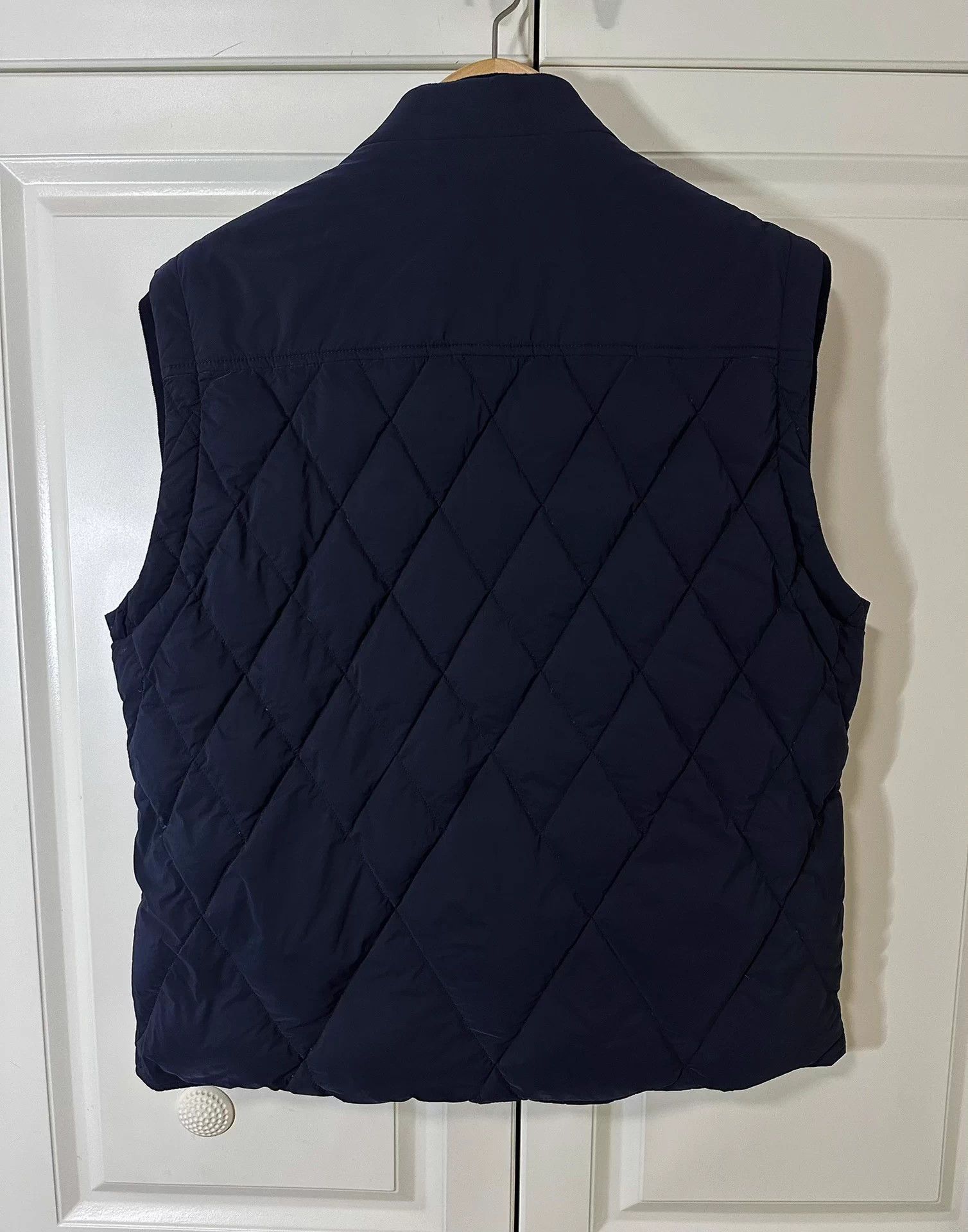 Ermenegildo Zegna Zegna Main Line Navy Wool/Goose Down Down Vest 54 Size US L / EU 52-54 / 3 - 3 Thumbnail