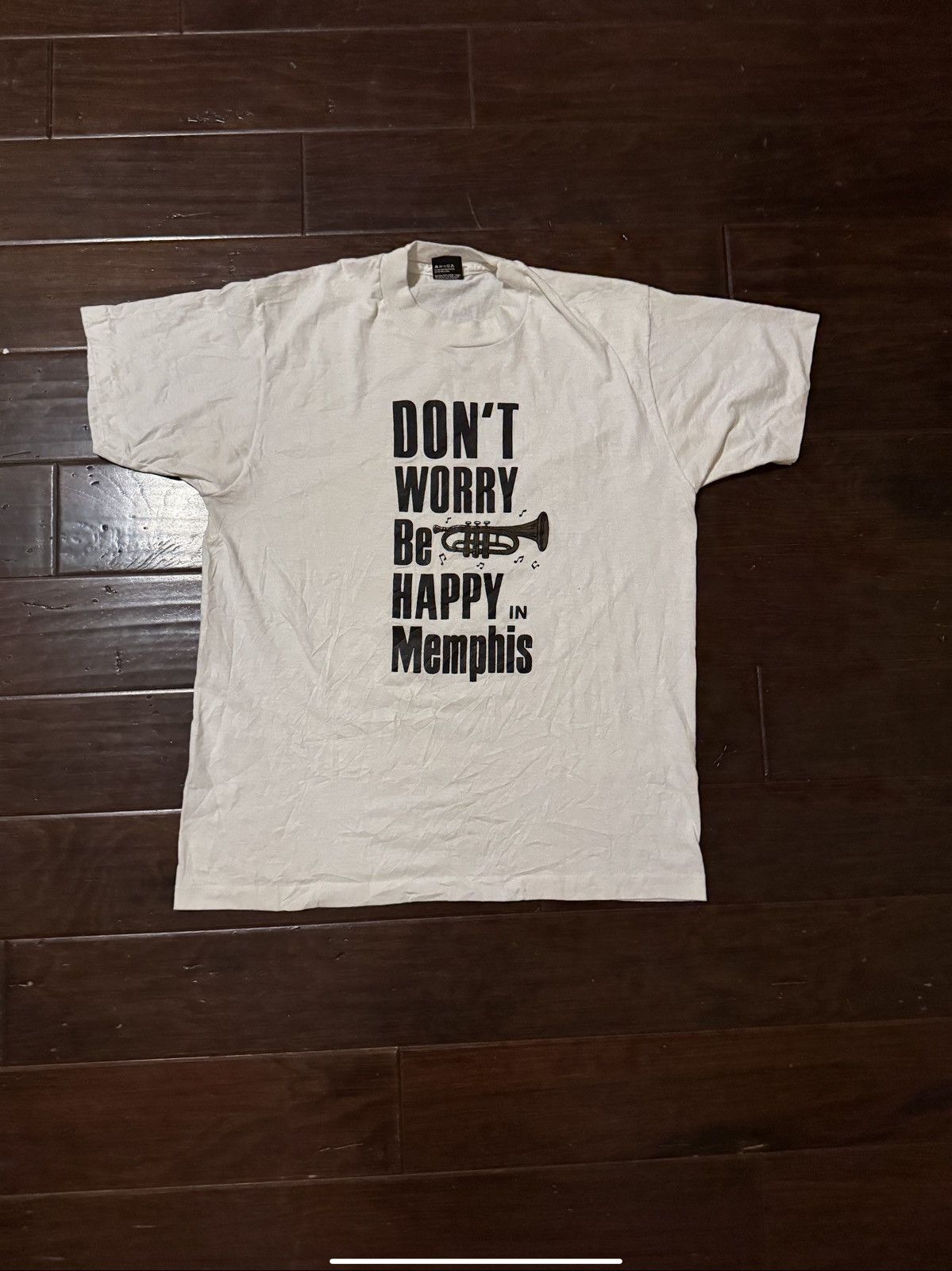 Vintage Vintage Don’t Worry Be Happy In Memphis Tennessee Shirt 90s Size US XL / EU 56 / 4 - 2 Thumbnail