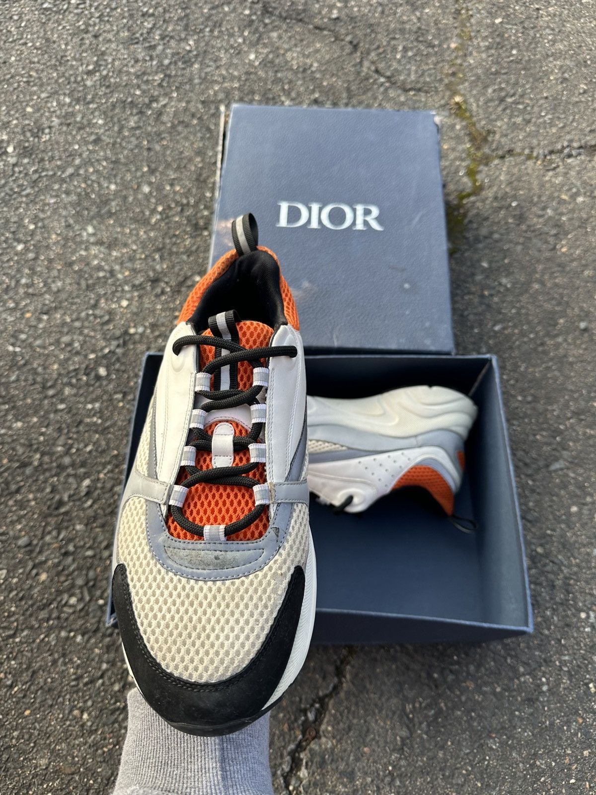 Dior Dior B22 Gray/Orange Size US 12 / EU 45 - 2 Thumbnail