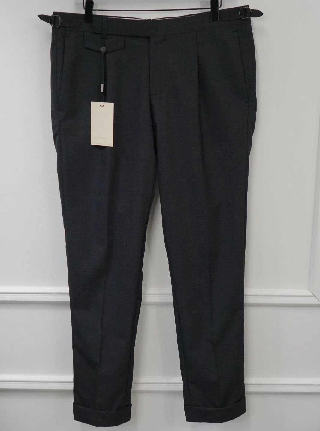 Suitsupply Men Suitsupply Pants Grey Pure Wool S120 Brentwood Size US38 Size 38R - 1 Thumbnail