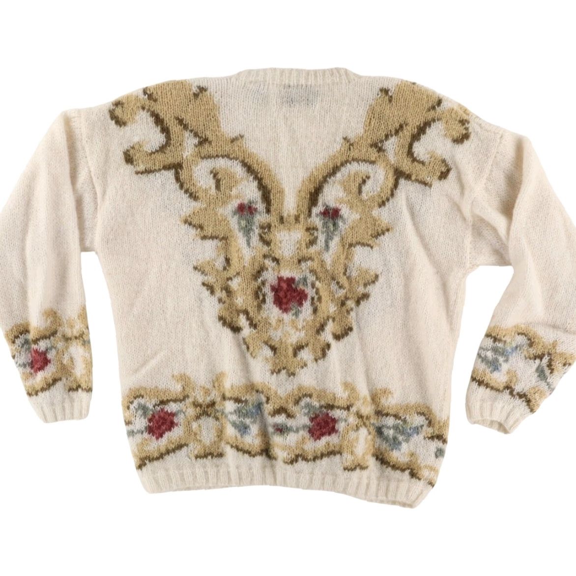 Express Express Cardigan Shirt Women's M Ivory Mohair Handknitted Internationale V-Neck Long Sleeve Wool Relaxed Size M / US 6-8 / IT 42-44 - 4 Thumbnail