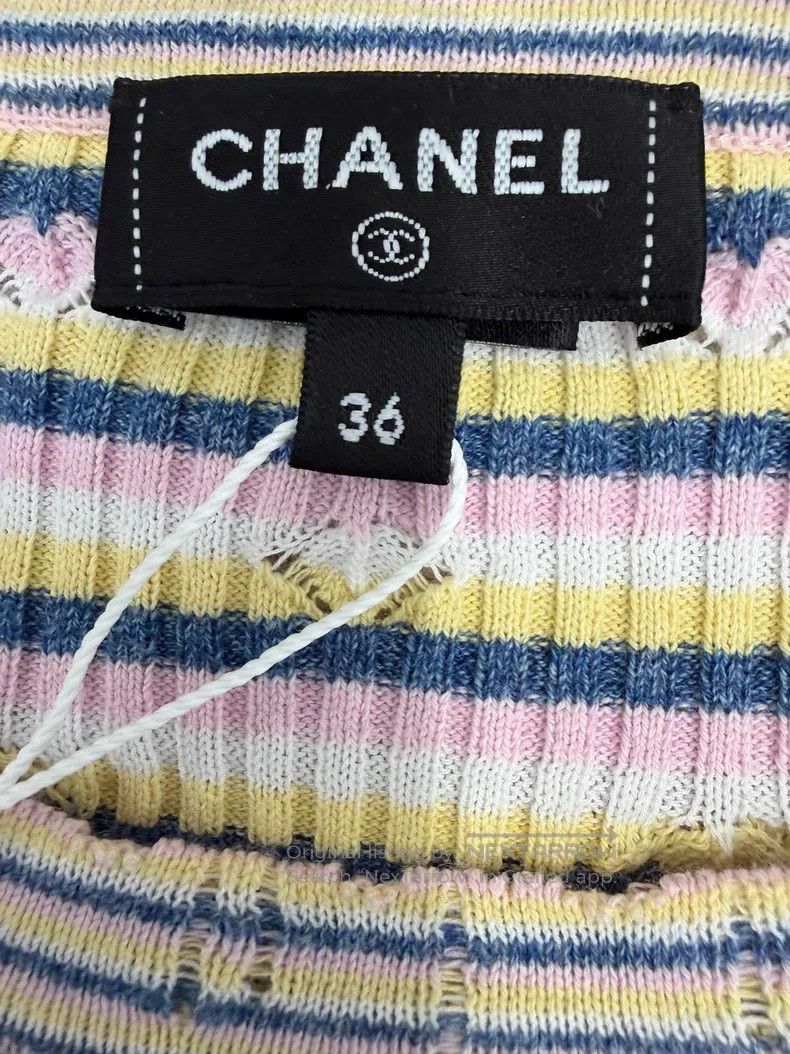 Chanel Chanel Colourful striped letter badge label knitted short Size XS / US 0-2 / IT 36-38 - 4 Thumbnail