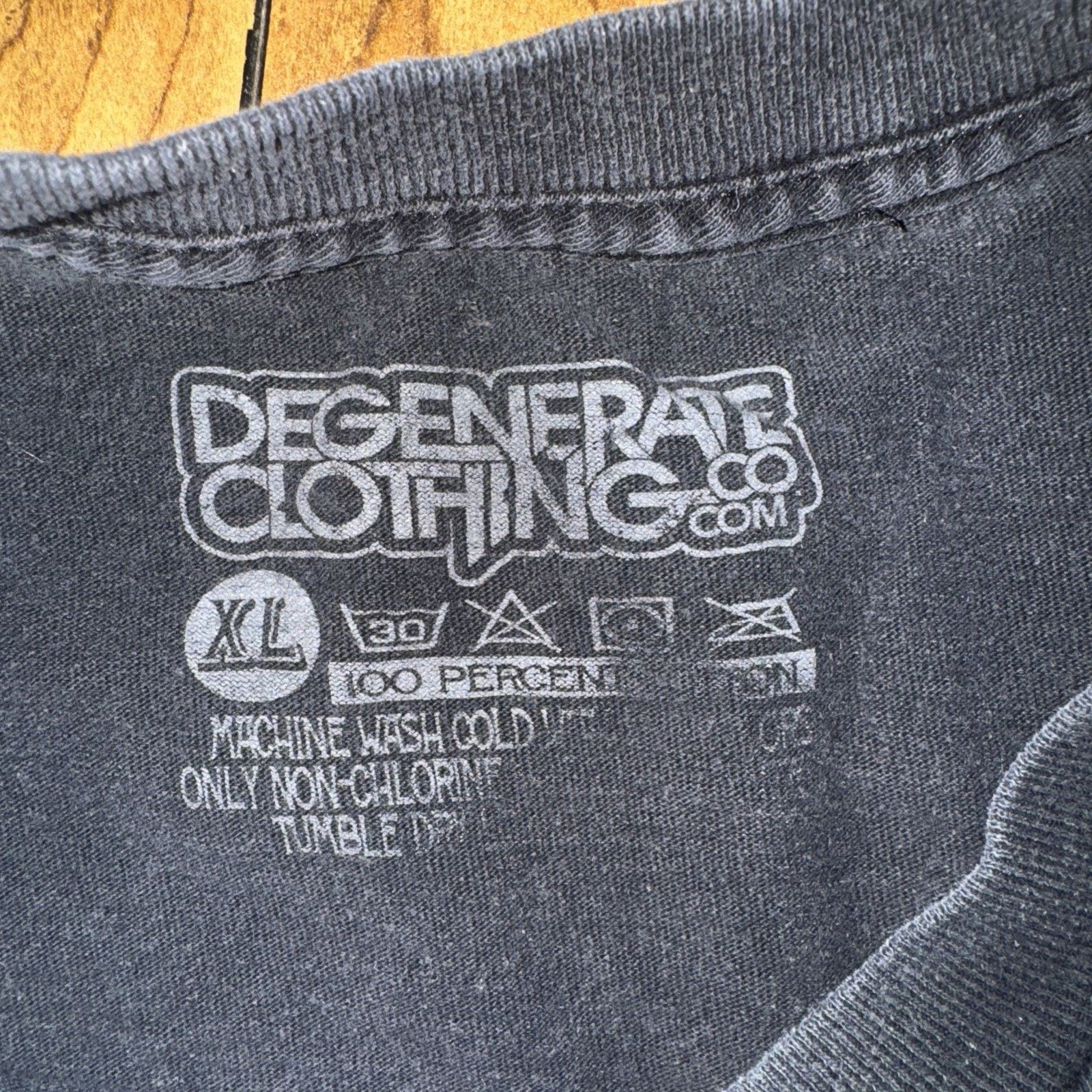 Band Tees Degenerate Clothing Co T-Shirt Black XL 23x29 Y2K Size US XL / EU 56 / 4 - 4 Thumbnail