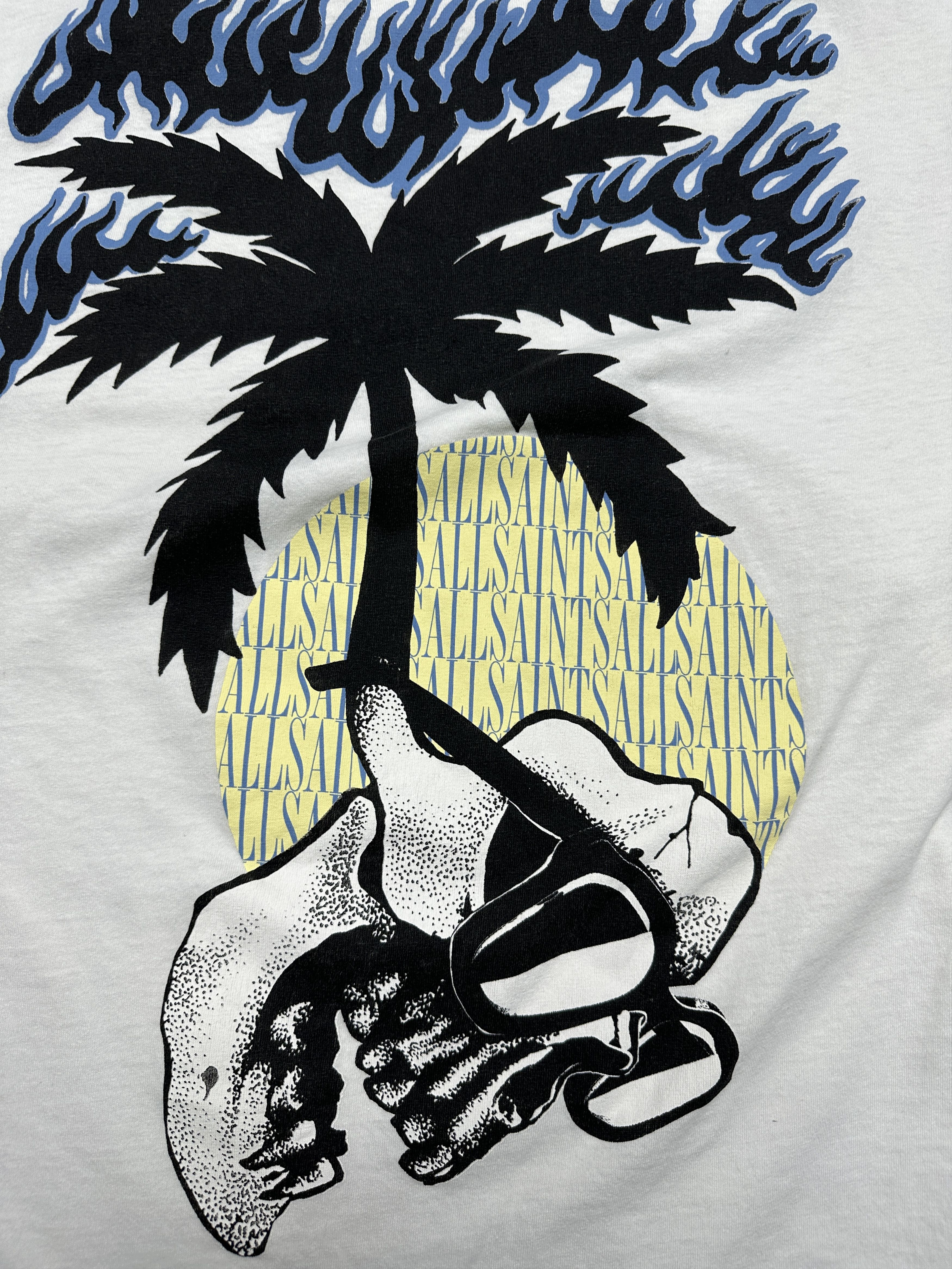 Allsaints Allsaints Mens Undertown SS Crew Neck Hawaiian T-Shirt Size US XL / EU 56 / 4 - 3 Thumbnail