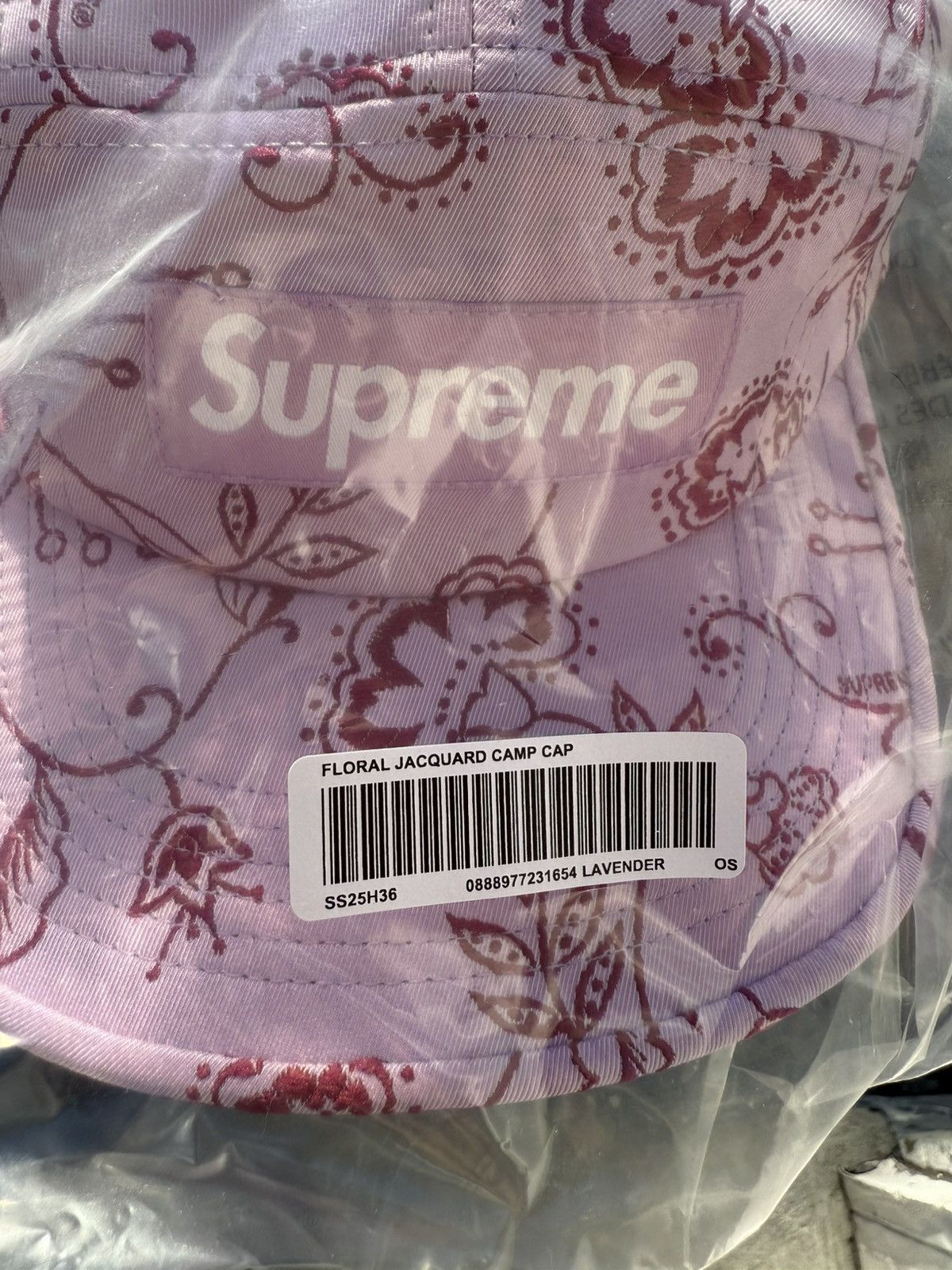 Supreme Supreme Floral Jacquard Camp Cap Lavender Size ONE SIZE - 2 Thumbnail