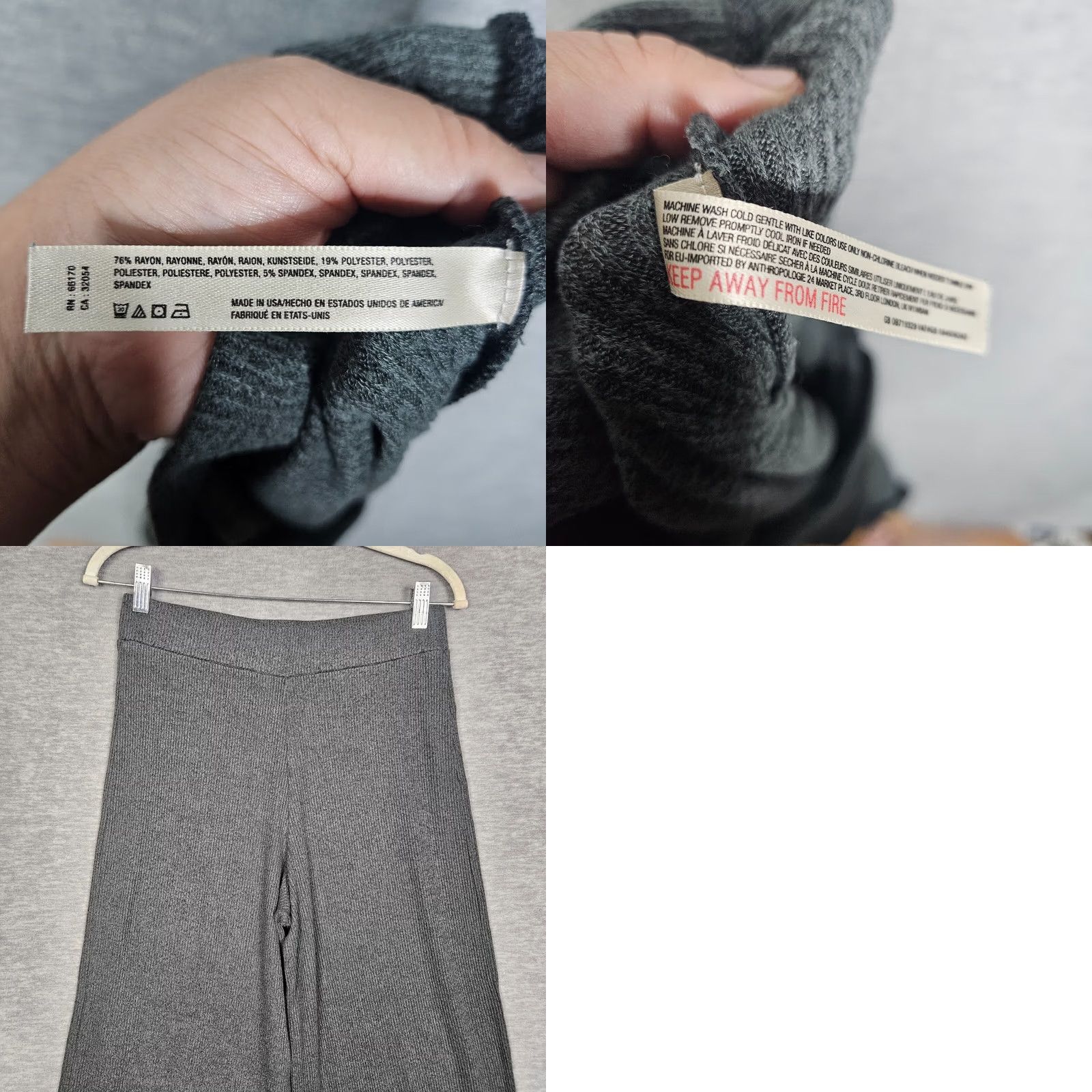 Anthropologie Anthropologie Saturday Sunday Women's Wide Leg Pant Sz S Green Polyester Rayon Spandex Regular Slim Fit Casual Size 28" / US 6 / IT 42 - 8 Thumbnail