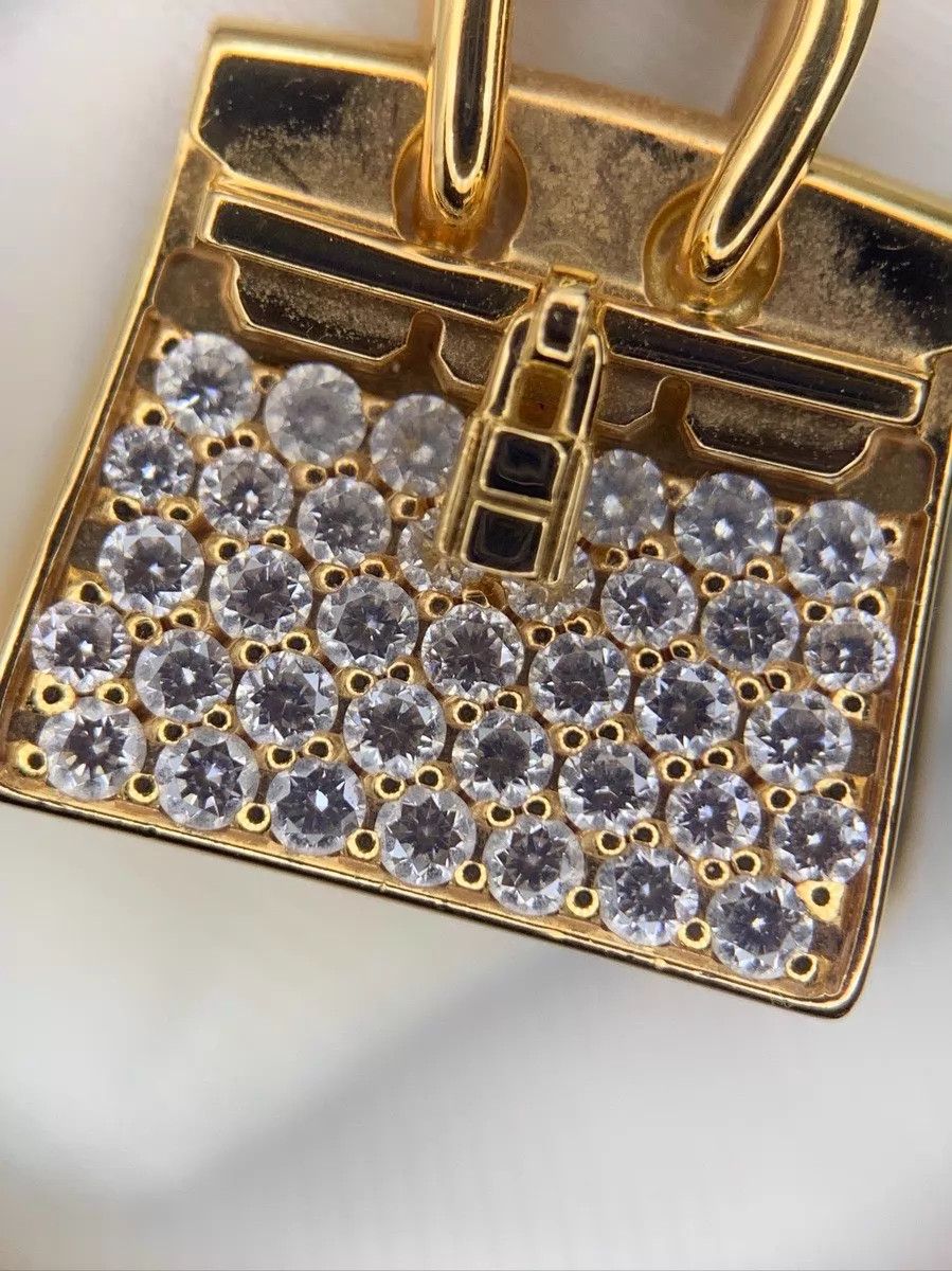 Hermes Hermès 2022 Rose Gold BK Full Diamond Necklace w/ Box & Card Size ONE SIZE - 4 Thumbnail