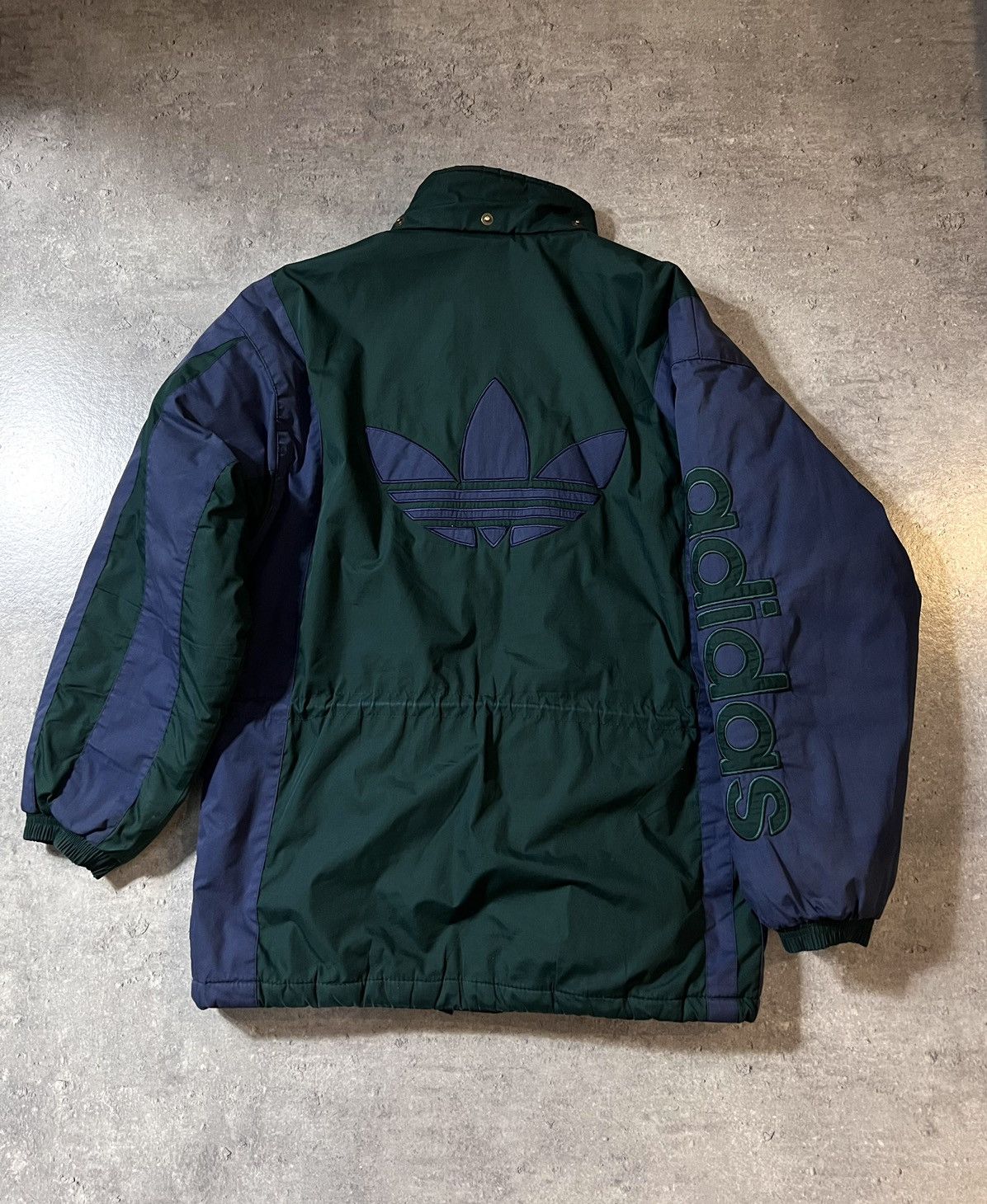 image of Vintage 80's / 90's Adidas Originals Big Logo Jacket in Navy, Men's (Size 2XL)