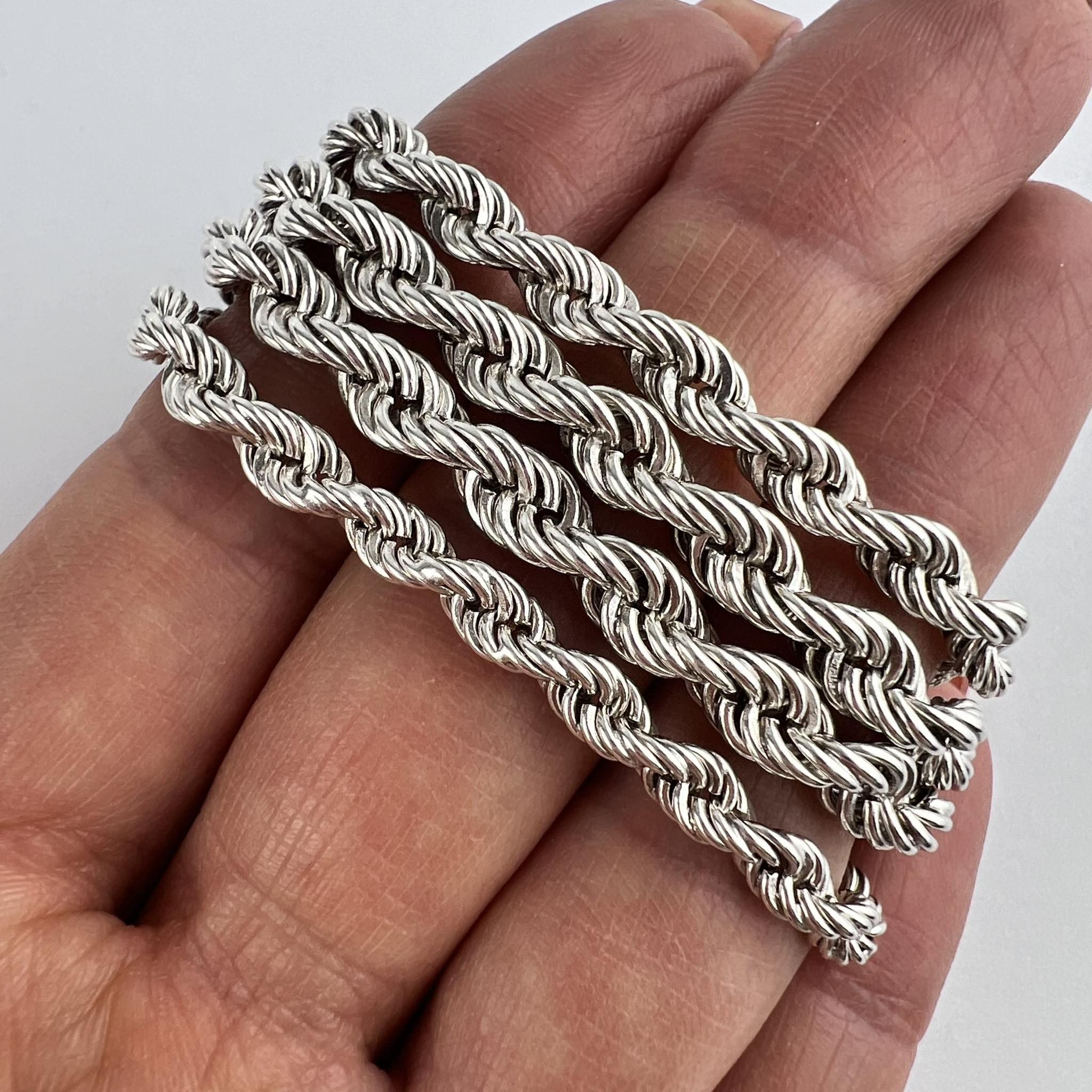Sterling Silver Vintage Sterling Silver 925 Chain Necklace Marked 29.6 gr Size ONE SIZE - 2 Thumbnail