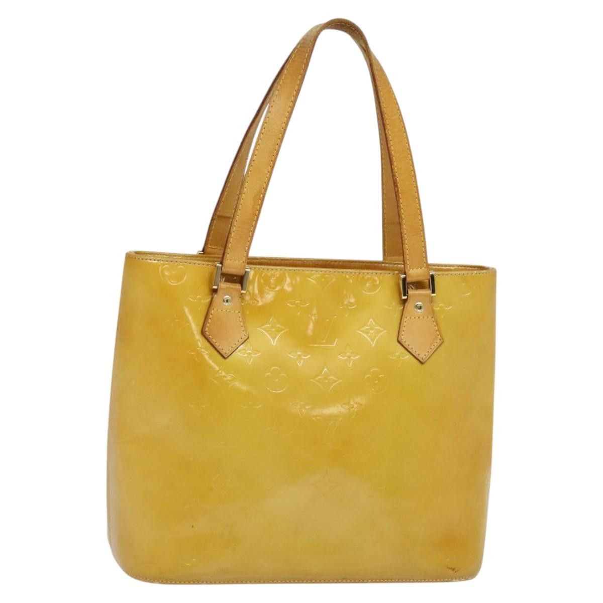 Louis Vuitton LOUIS VUITTON Monogram Vernis Houston Hand Bag Beige M91004 Size ONE SIZE - 1 Thumbnail