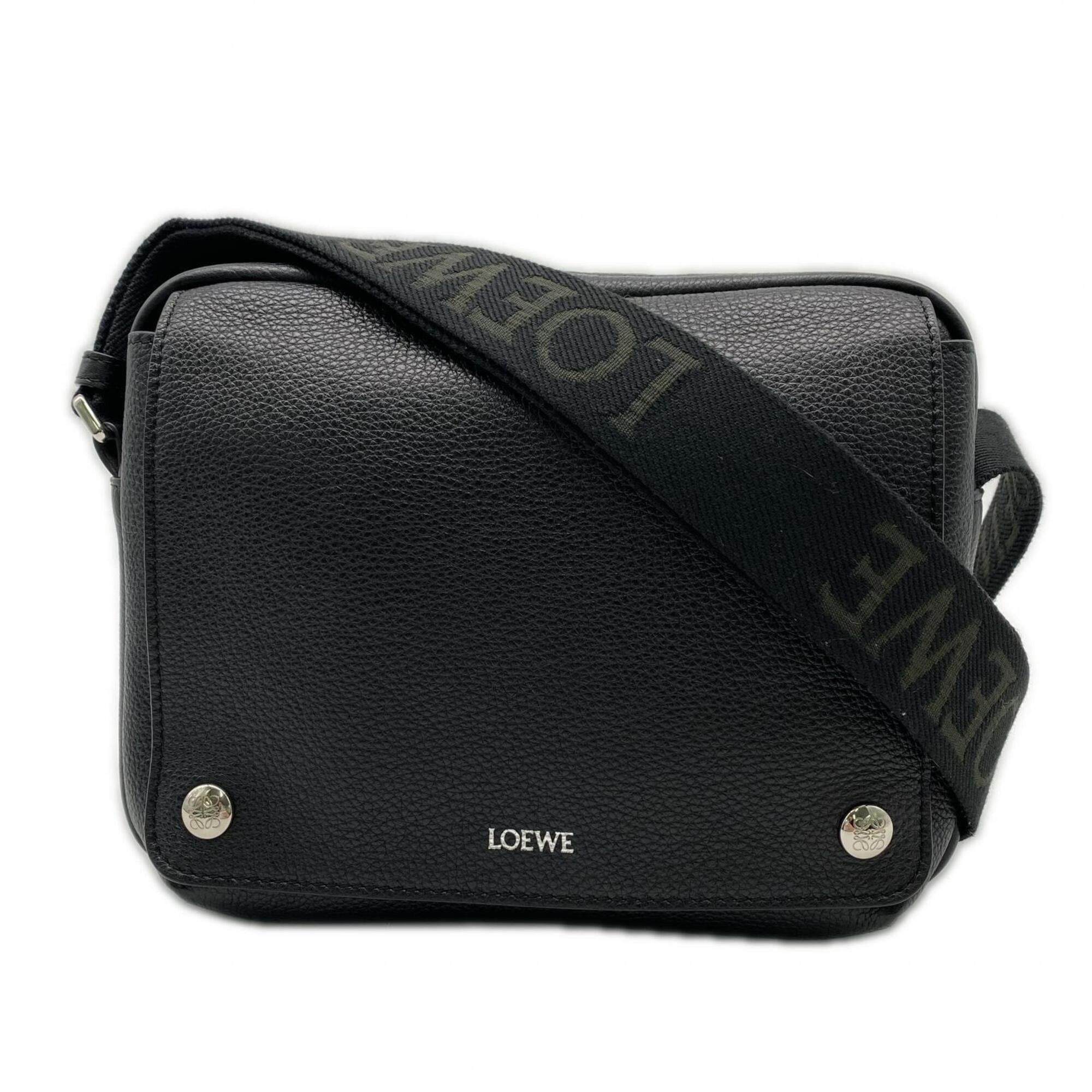 Loewe LOEWE Supple Grain Calf Pebble Messenger Bag Medium BANBPCBX01 Shoulder Black Leather Women's Size ONE SIZE - 1 Thumbnail