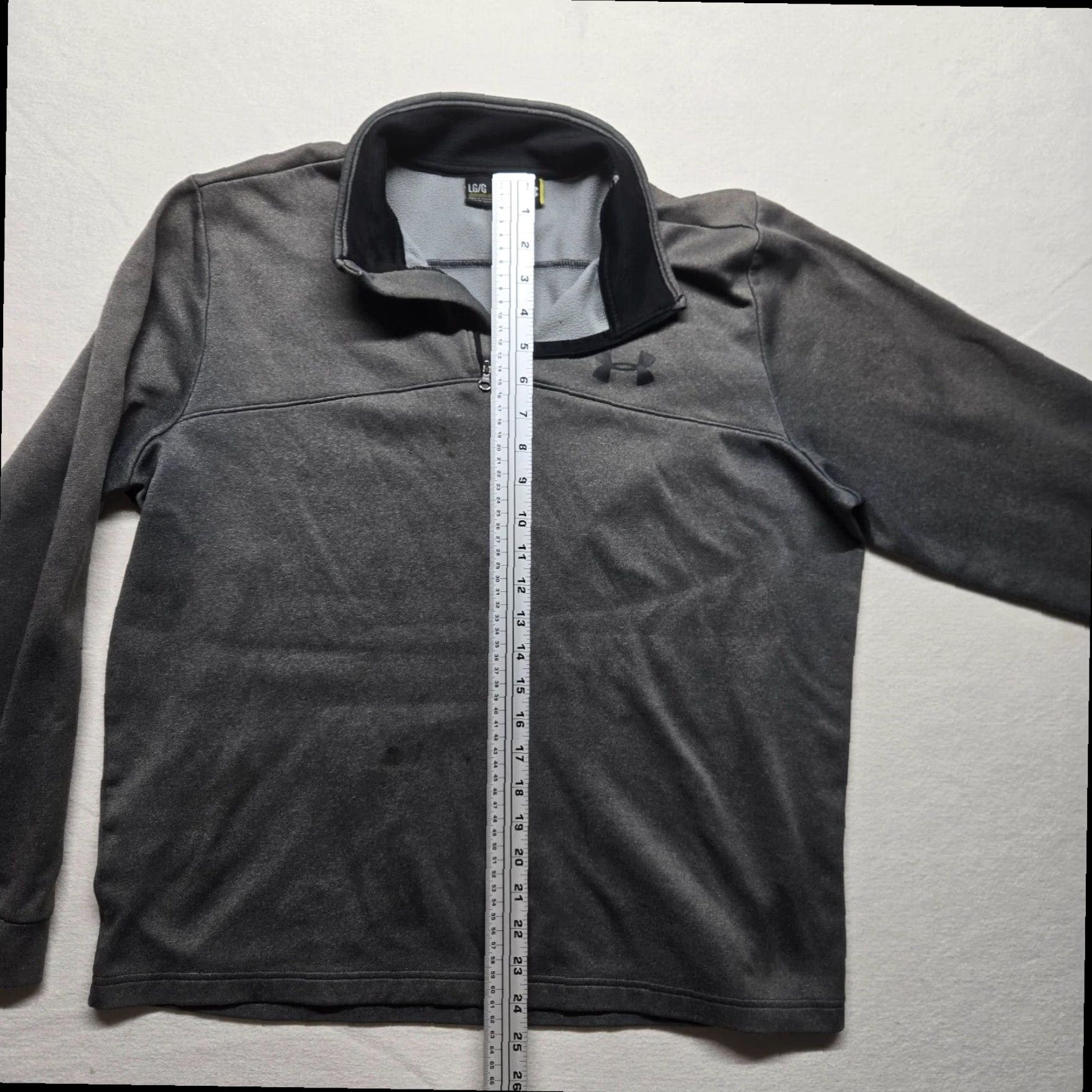 Under Armour Under Armour Cold Gear Mens Large Gray Fleece Pullover Sweatshirt 1/2 Zip Size US L / EU 52-54 / 3 - 7 Thumbnail