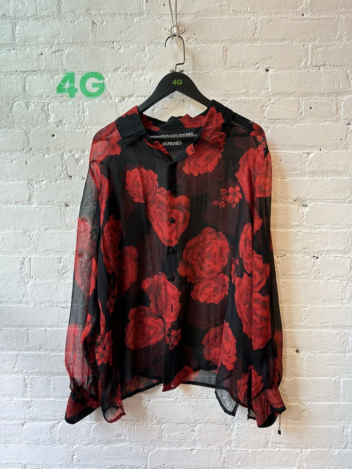 Enfants Riches Deprimes EARLY ERD SILK ROSE BUTTON UP Size US L / EU 52-54 / 3 - 1 Thumbnail