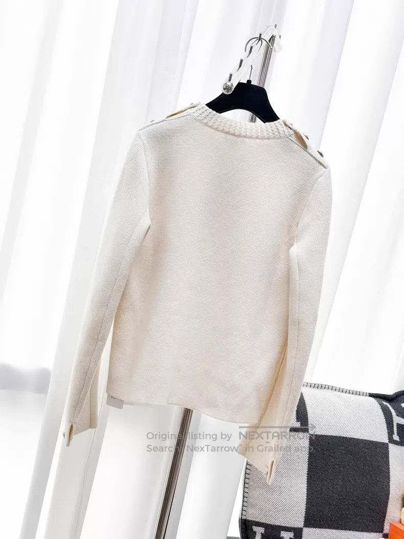Chanel Chanel Double c gold logo epaulette buckle long-sleeved ca Size XS / US 0-2 / IT 36-38 - 3 Thumbnail