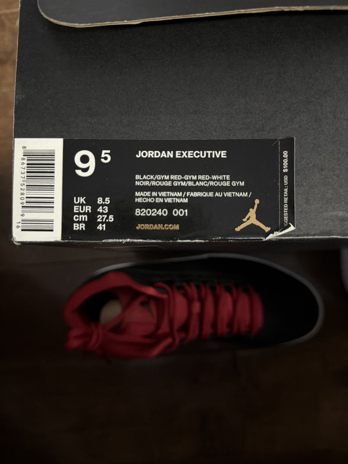 Nike Jordan Executive 820240-001 Size US 9.5 / EU 42-43 - 4 Thumbnail