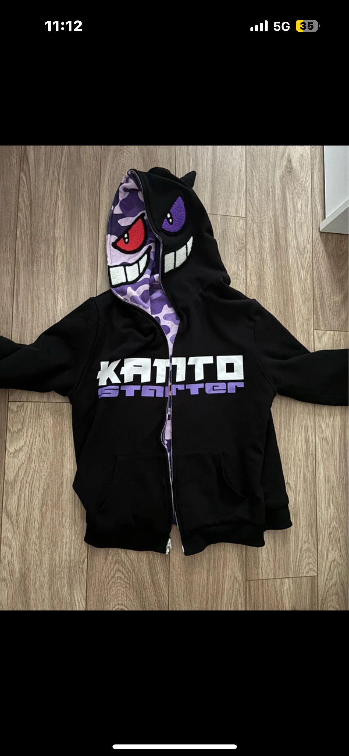 Kanto Starter Kanto Starter Gengar Hoodie Reversible Purple Camo/Black Size US M / EU 48-50 / 2 - 1 Thumbnail