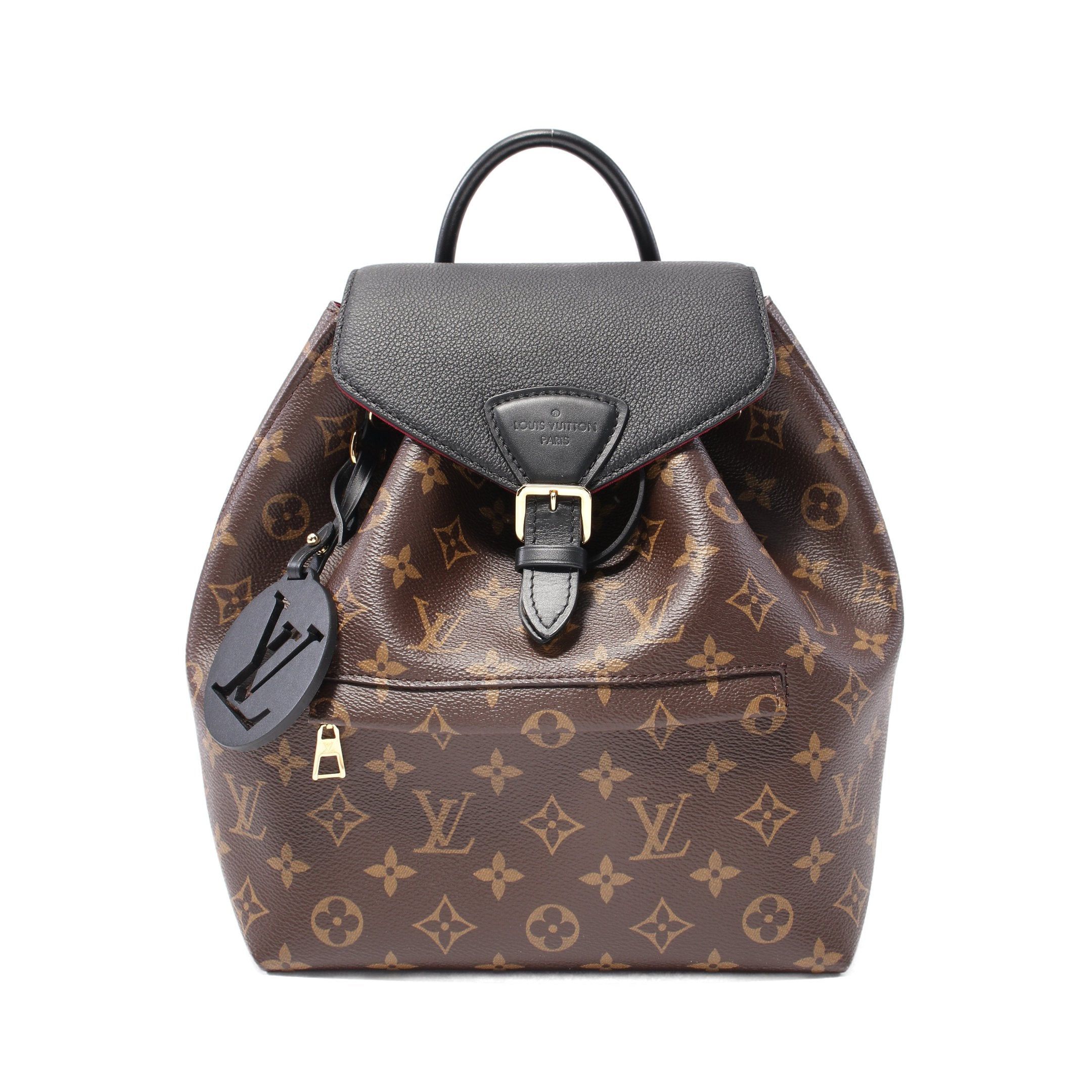 Louis Vuitton Louis Vuitton Montsouris Nm Pm Monogram Backpack Rucksack Leather Brown Black Size ONE SIZE - 1 Thumbnail