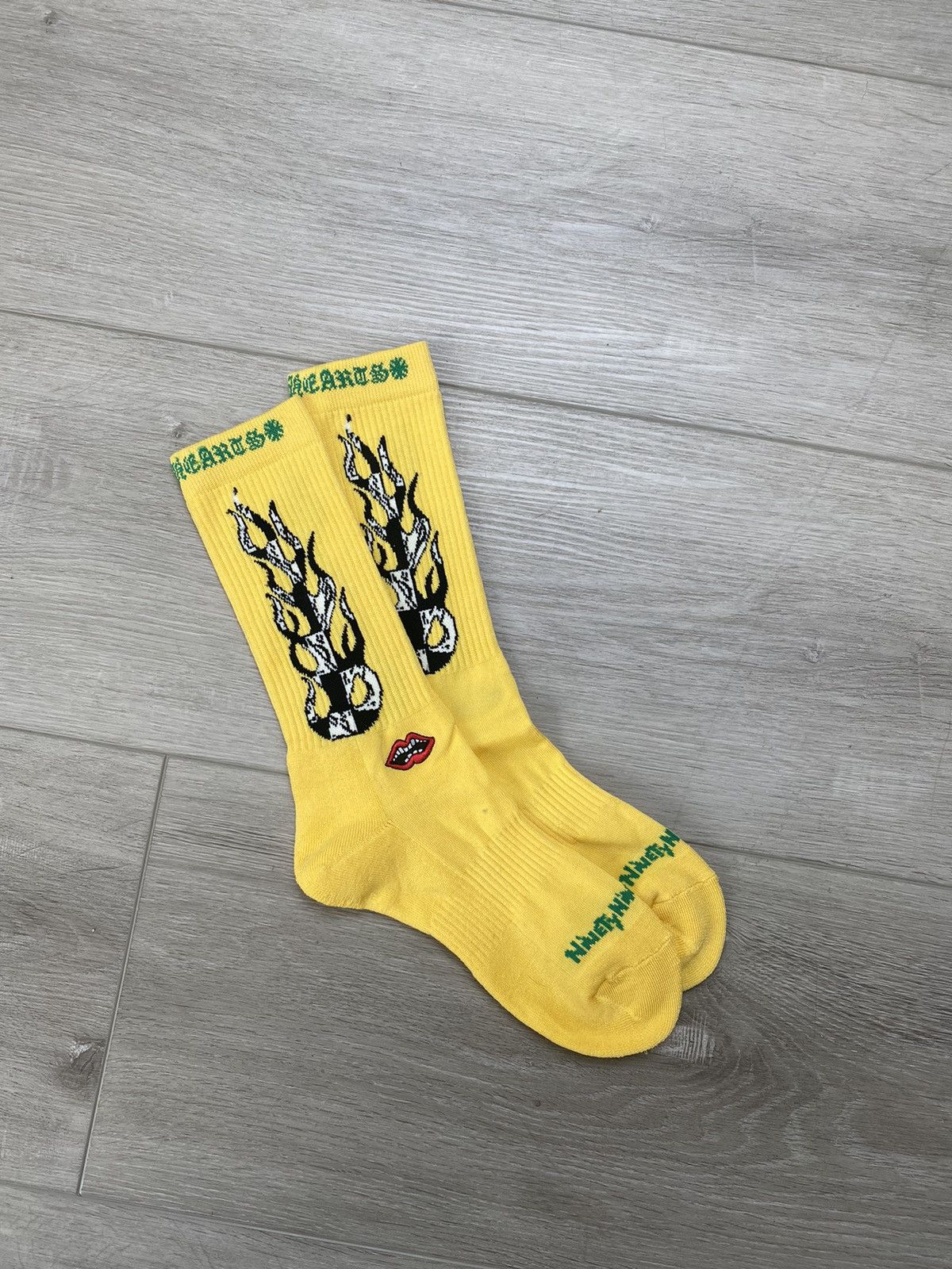Pre-owned Chrome Hearts Matty Boy Socks In Yellow