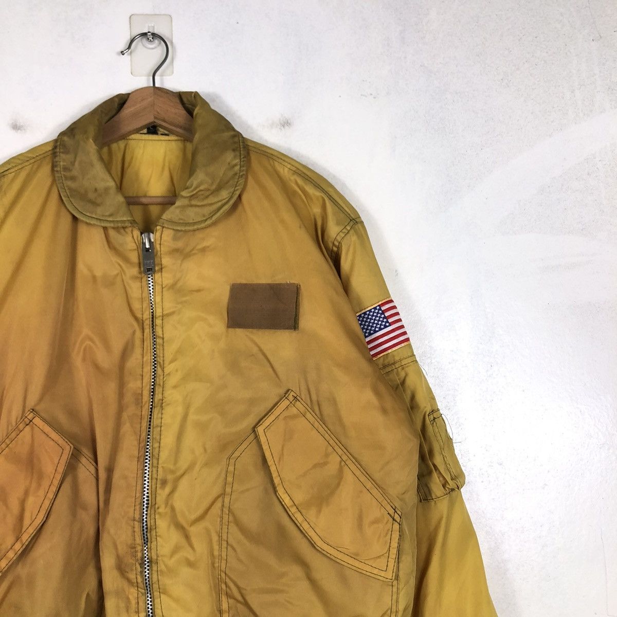 Vintage 📌VINTAGE BOMBER JACKET FLY MILITARY USA FLAG BUZZ RICKSON Size US L / EU 52-54 / 3 - 8 Thumbnail