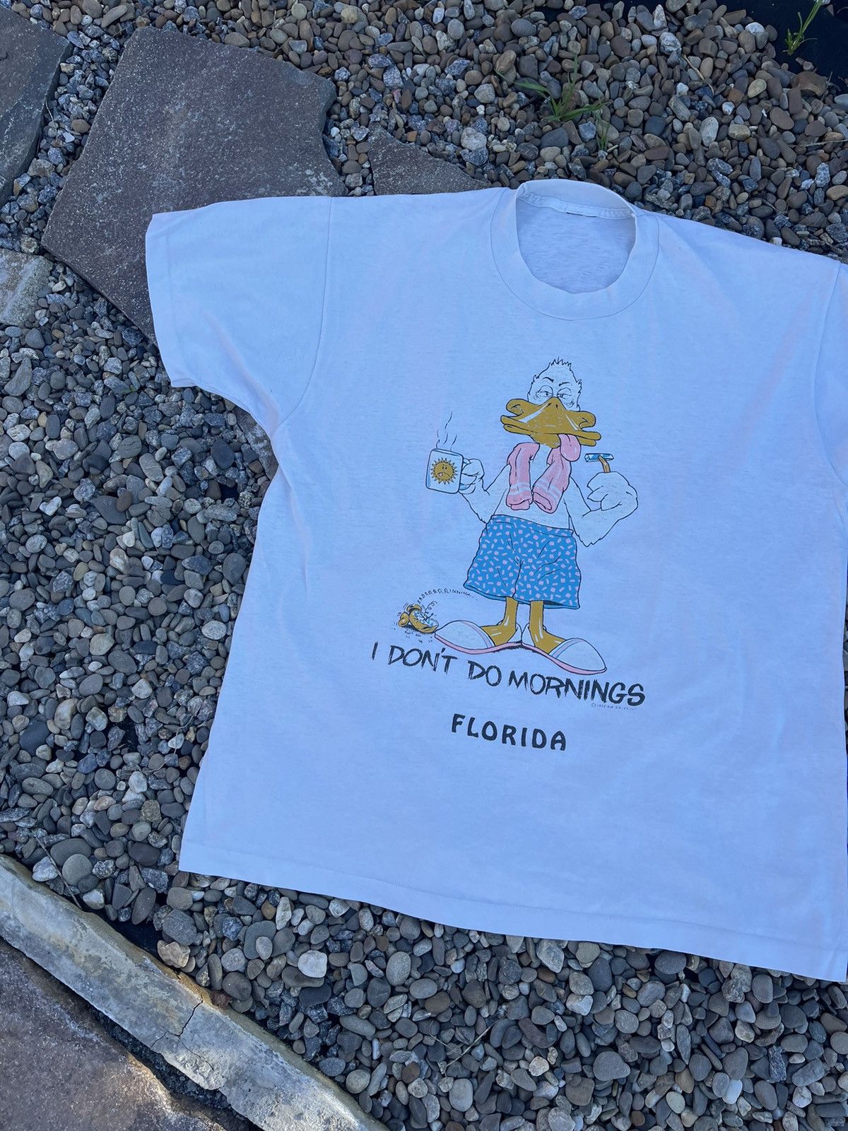 Vintage 1988 Donald Duck vintage Florida white t-shirt tee Size US L / EU 52-54 / 3 - 3 Thumbnail