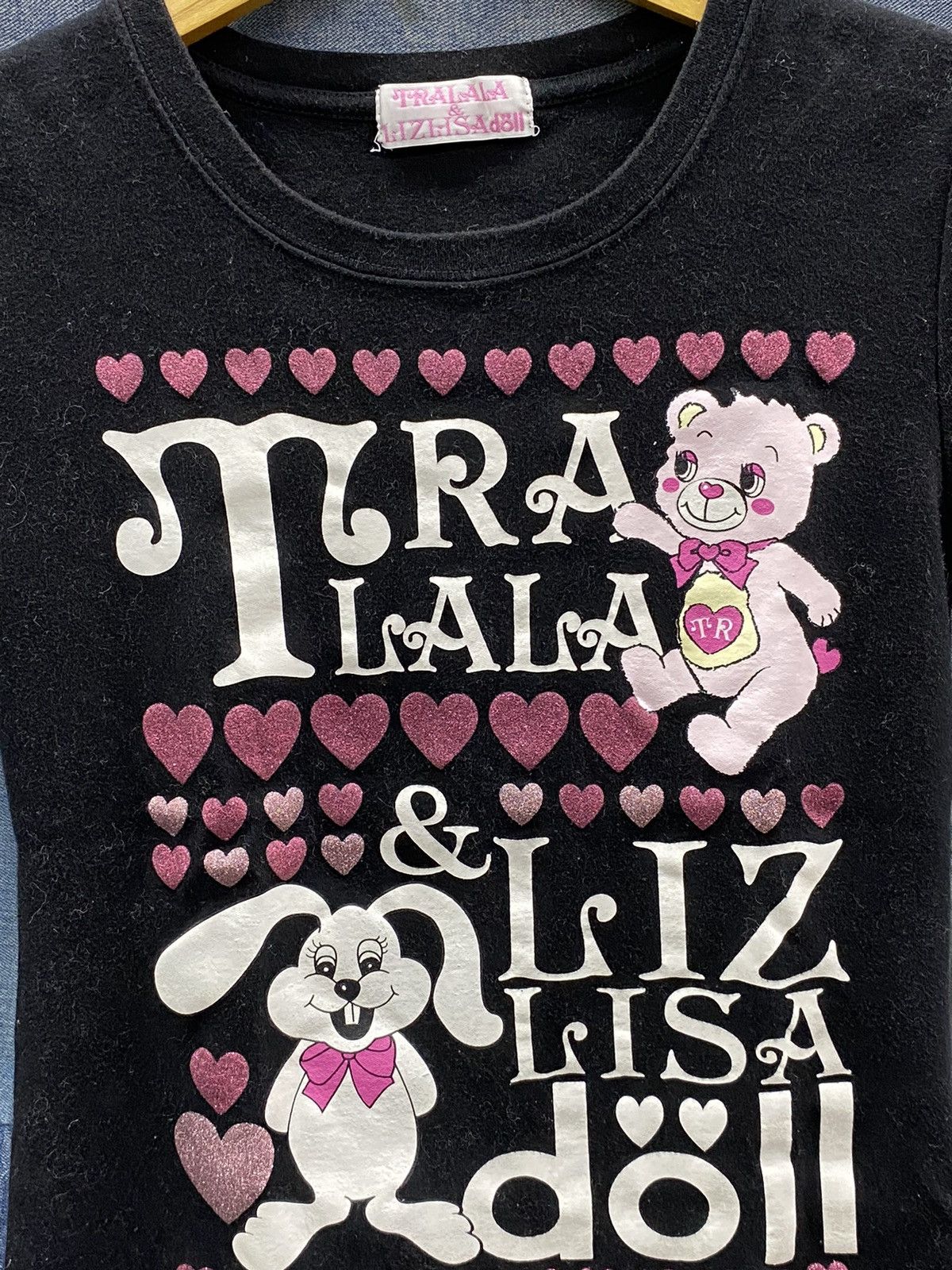 レア✨Y2K archive LIZLISA ロゴ　ニット　ビンテージ LIZ LISA Doll Knit Zip Hoodie Black Shibuya109 Gal GYARU