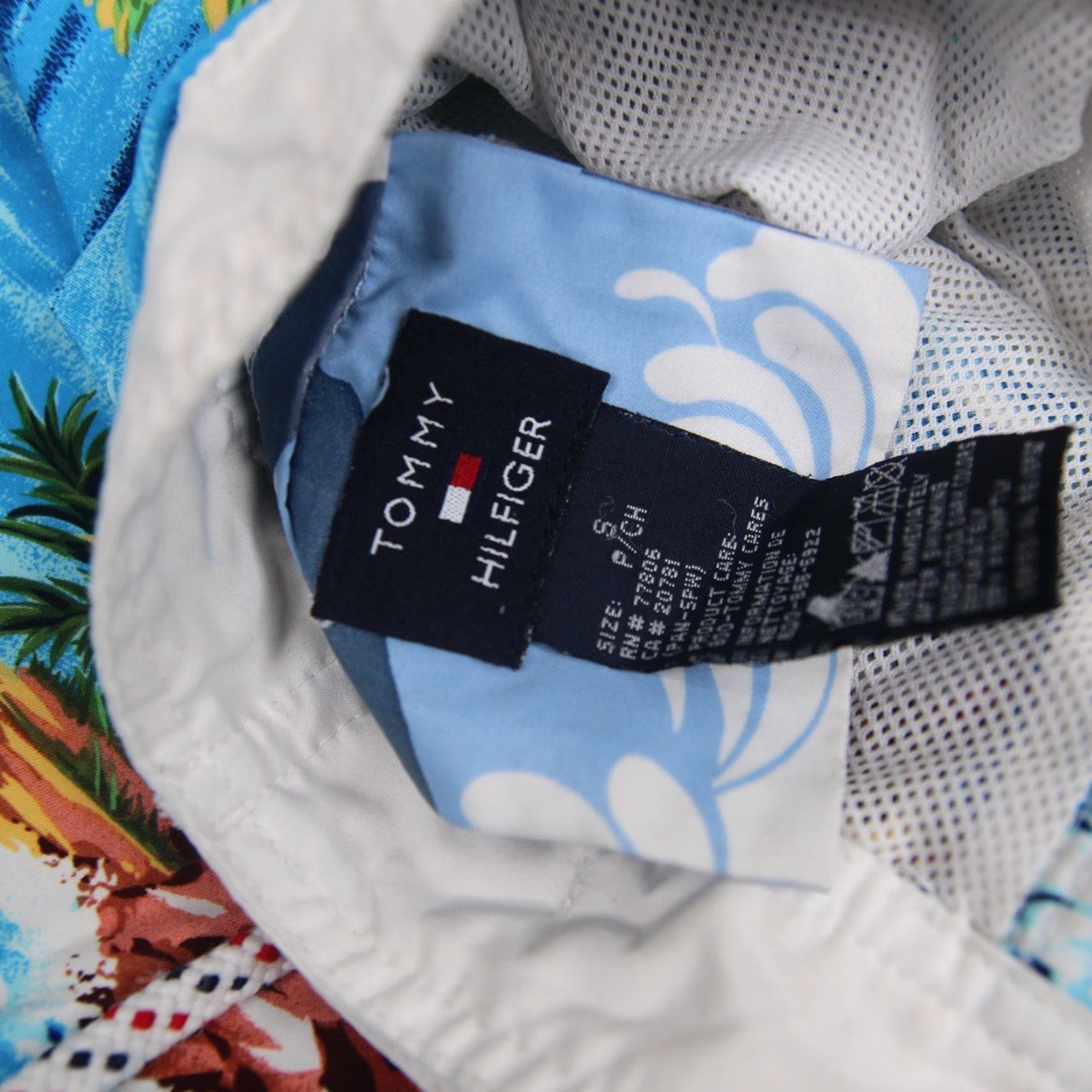 Tommy Hilfiger Tommy Hilfiger Mens Small Allover Tropical Print Swim Trunks Blue Size US 29 - 5 Thumbnail