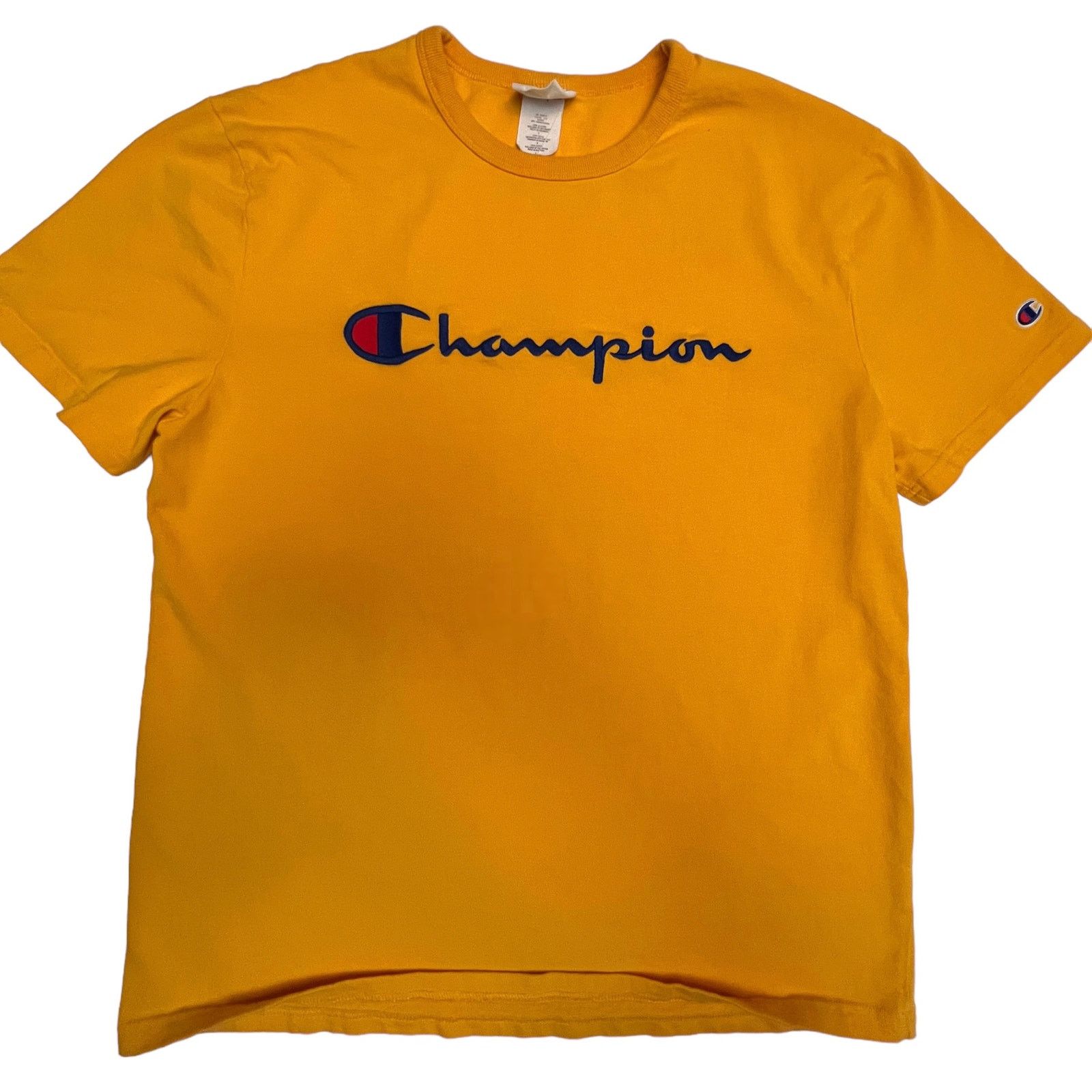 Champion Vintage Champion Yellow 90s Spel Shirt Embroidered Logo Size US L / EU 52-54 / 3 - 1 Thumbnail
