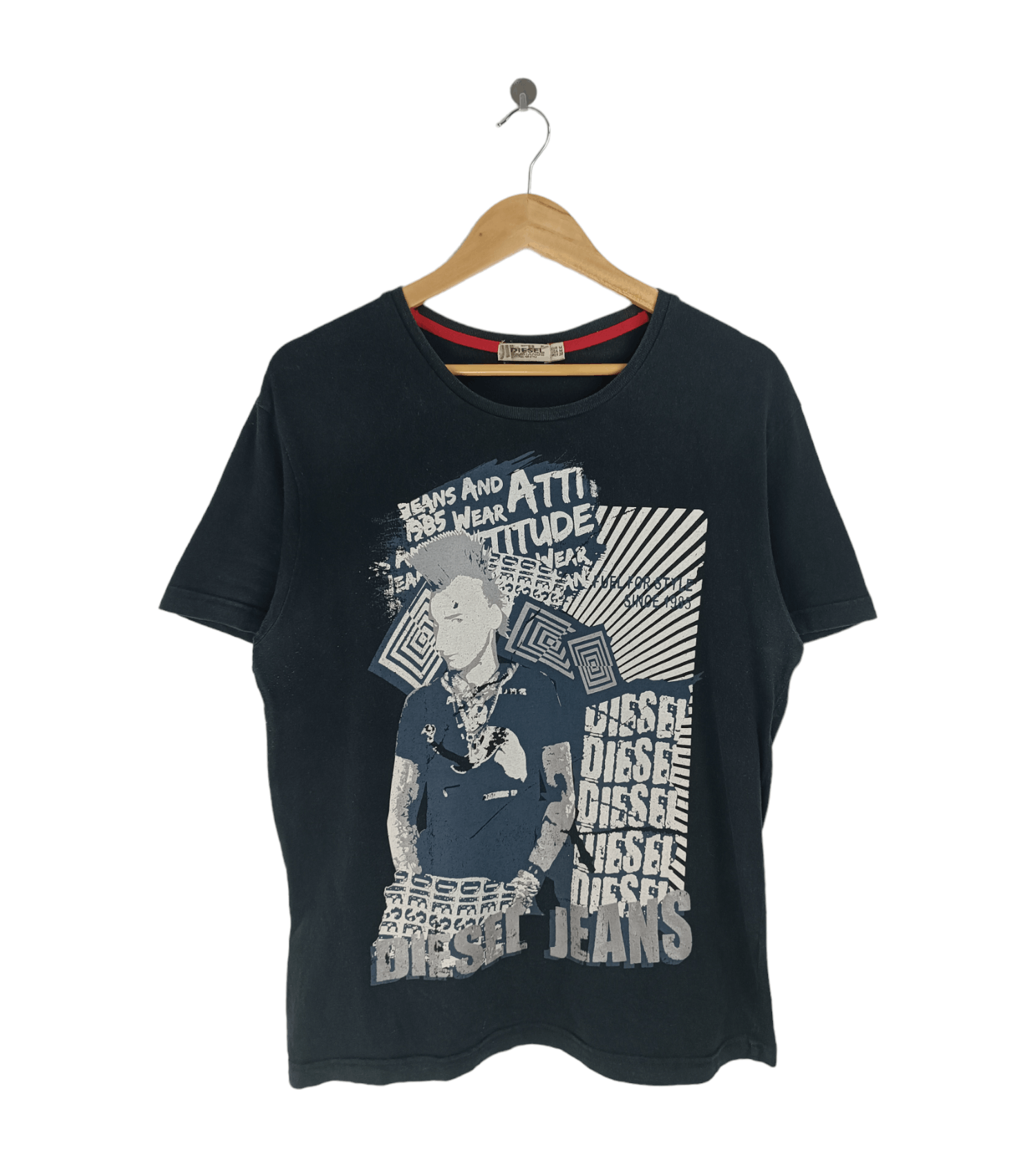 Diesel VINTAGE Y2K DIESEL JEANS PUNK STYLE TEE ECKO JNCO KANI Size US M / EU 48-50 / 2 - 1 Thumbnail