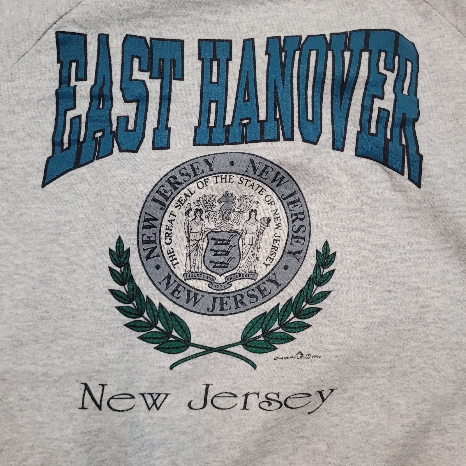 Hanes VTG 1992 Hanes New Jersey Sweatshirt Medium Oversized Crop Size US M / EU 48-50 / 2 - 2 Thumbnail