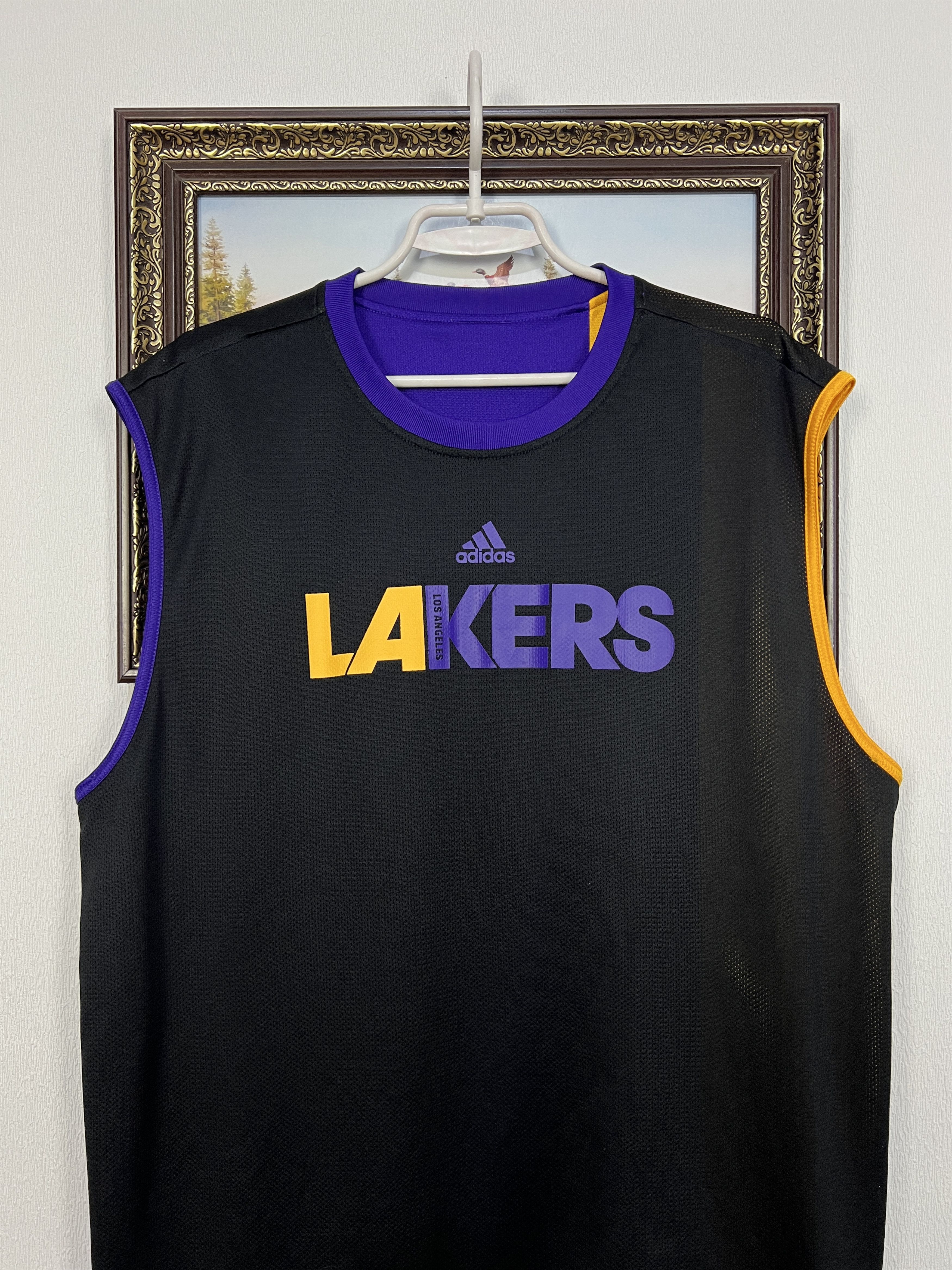 Adidas Vintage Adidas Warm Up Los Angeles Lakers Bryant Jersey Size US XXL / EU 58 / 5 - 17 Thumbnail