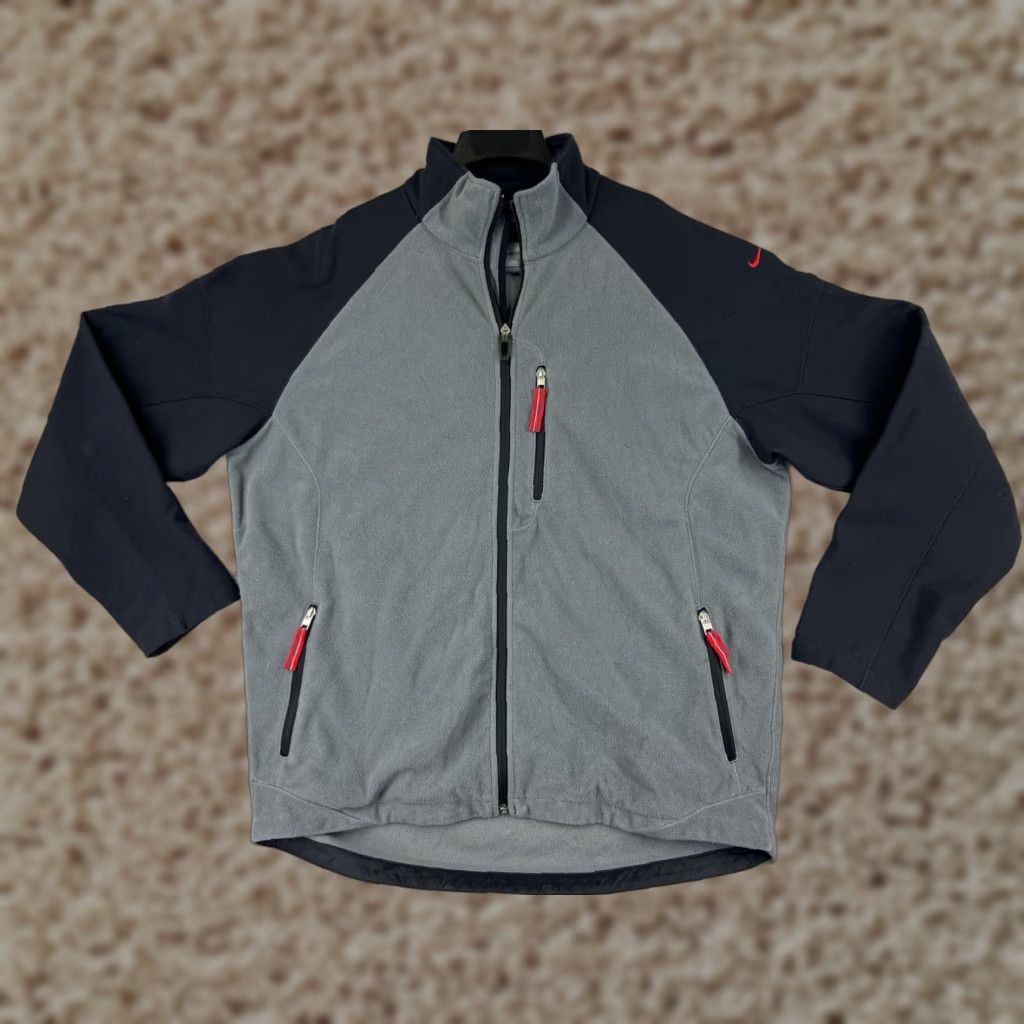Nike Nike Jacket Mens XL Gray Black Full Zip Polyester Fleece Mock Neck Outdoor American Adventure Size US XL / EU 56 / 4 - 1 Thumbnail