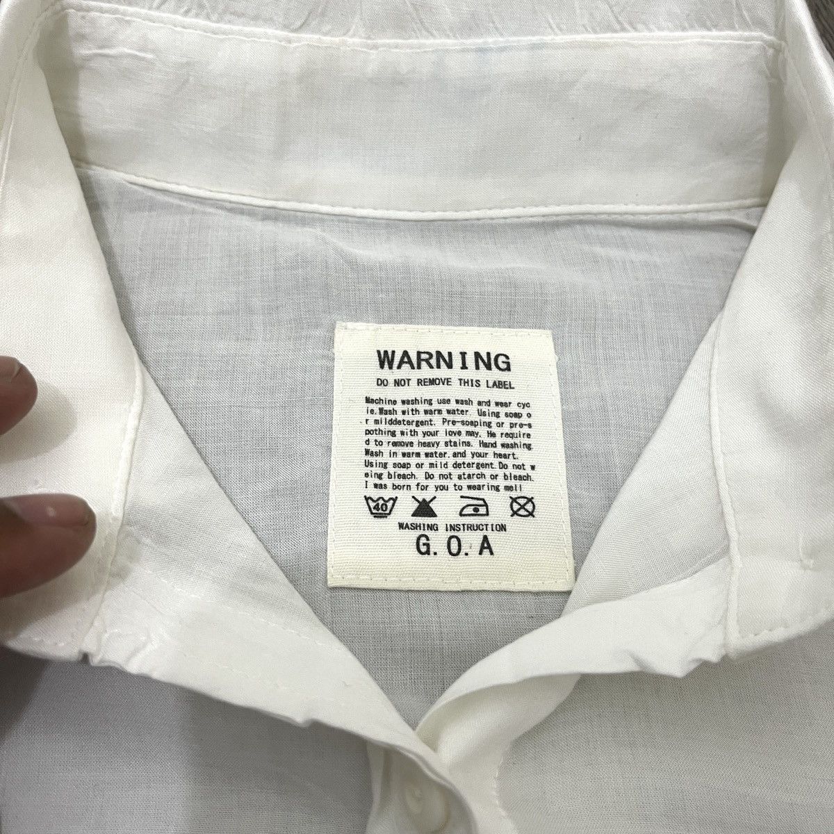 GOA G.O.A - Mesh White Shirt Button Up Ifsix Lgb Style Size US XL / EU 56 / 4 - 10 Thumbnail