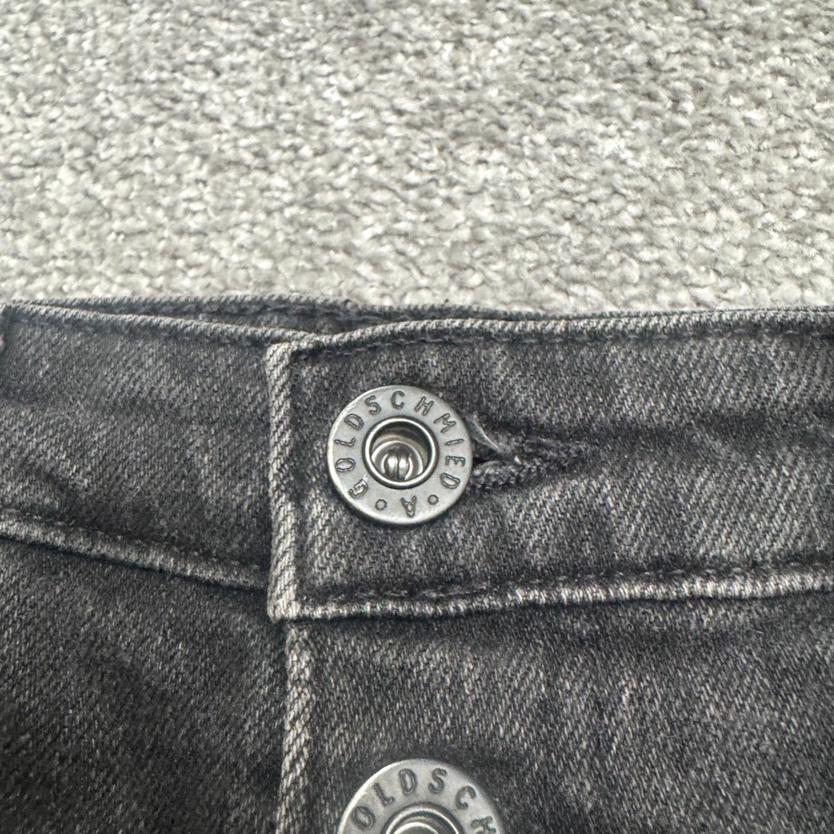 Vintage AG Adriano Goldschmied The Isabelle Button-Up High Rise Straight Crop Jeans 26R Black Denim Jeans Size 26" / US 2 / IT 38 - 3 Thumbnail