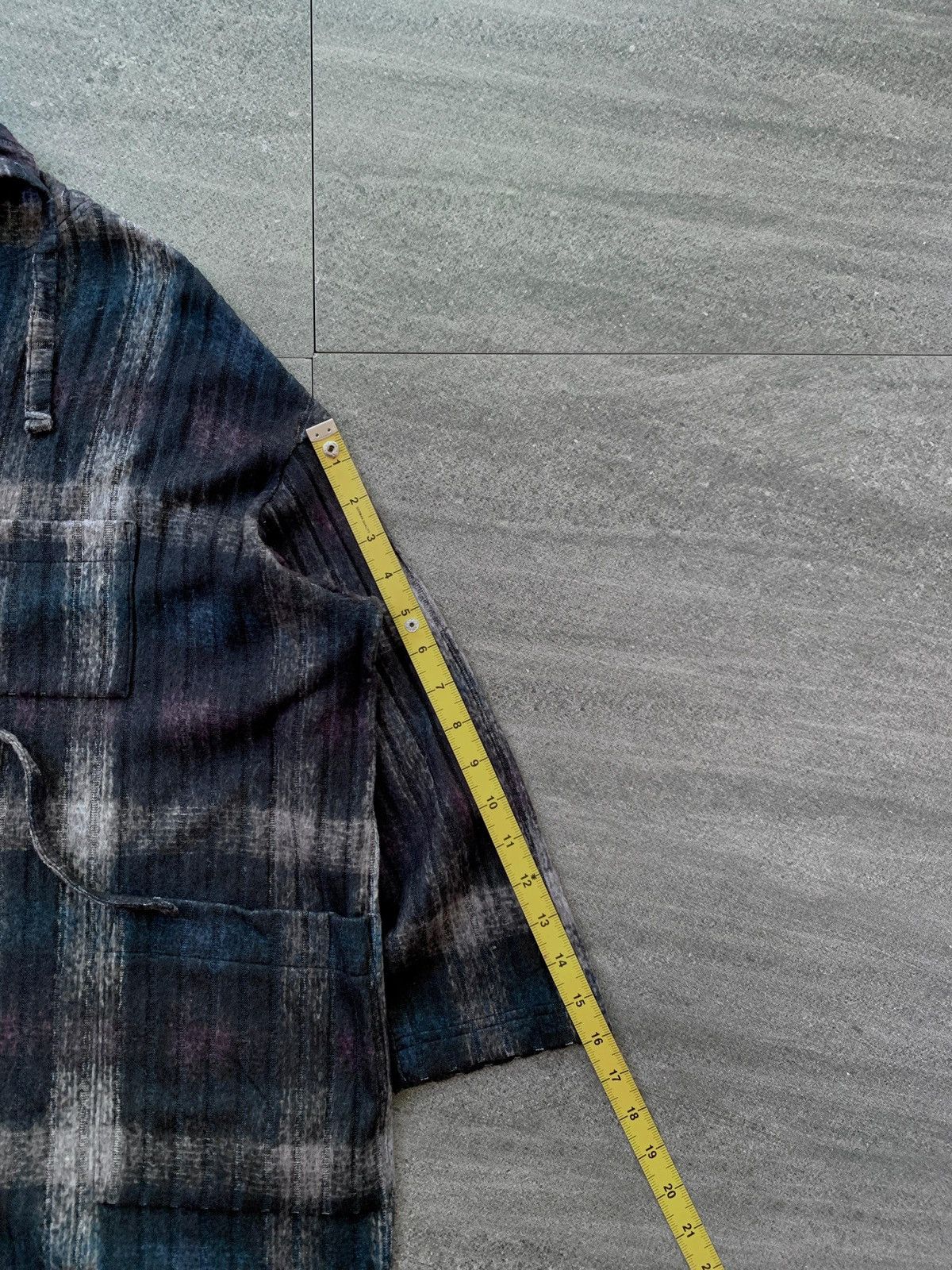 Yohji Yamamoto FREE TAX! Y's Shadow Plaid Knitted Laces Shirt Size US M / EU 48-50 / 2 - 8 Thumbnail