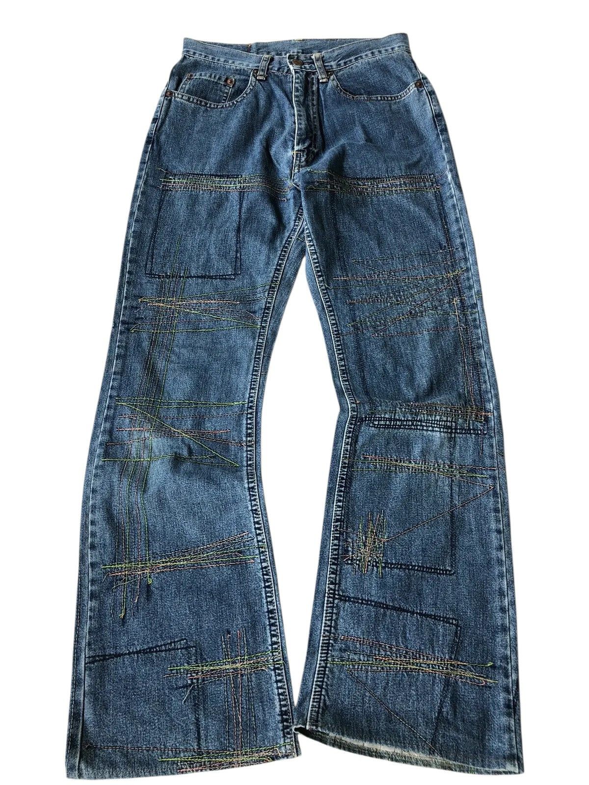 If Six Was Nine Hysteric Punk Flared Jeans Size US 29 - 2 Thumbnail