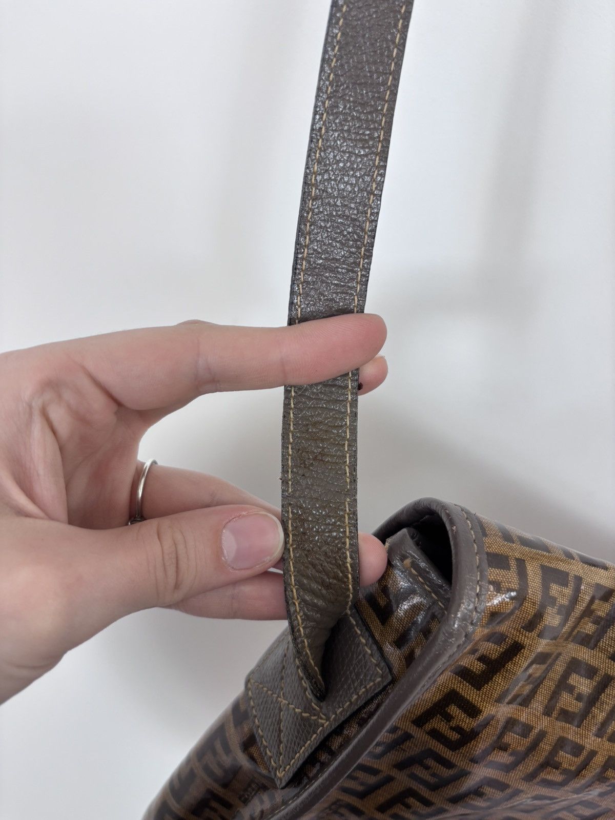 Fendi Vintage Fendi Zucchino Orange Brown Monogram Shoulder Bag Size ONE SIZE - 22 Thumbnail
