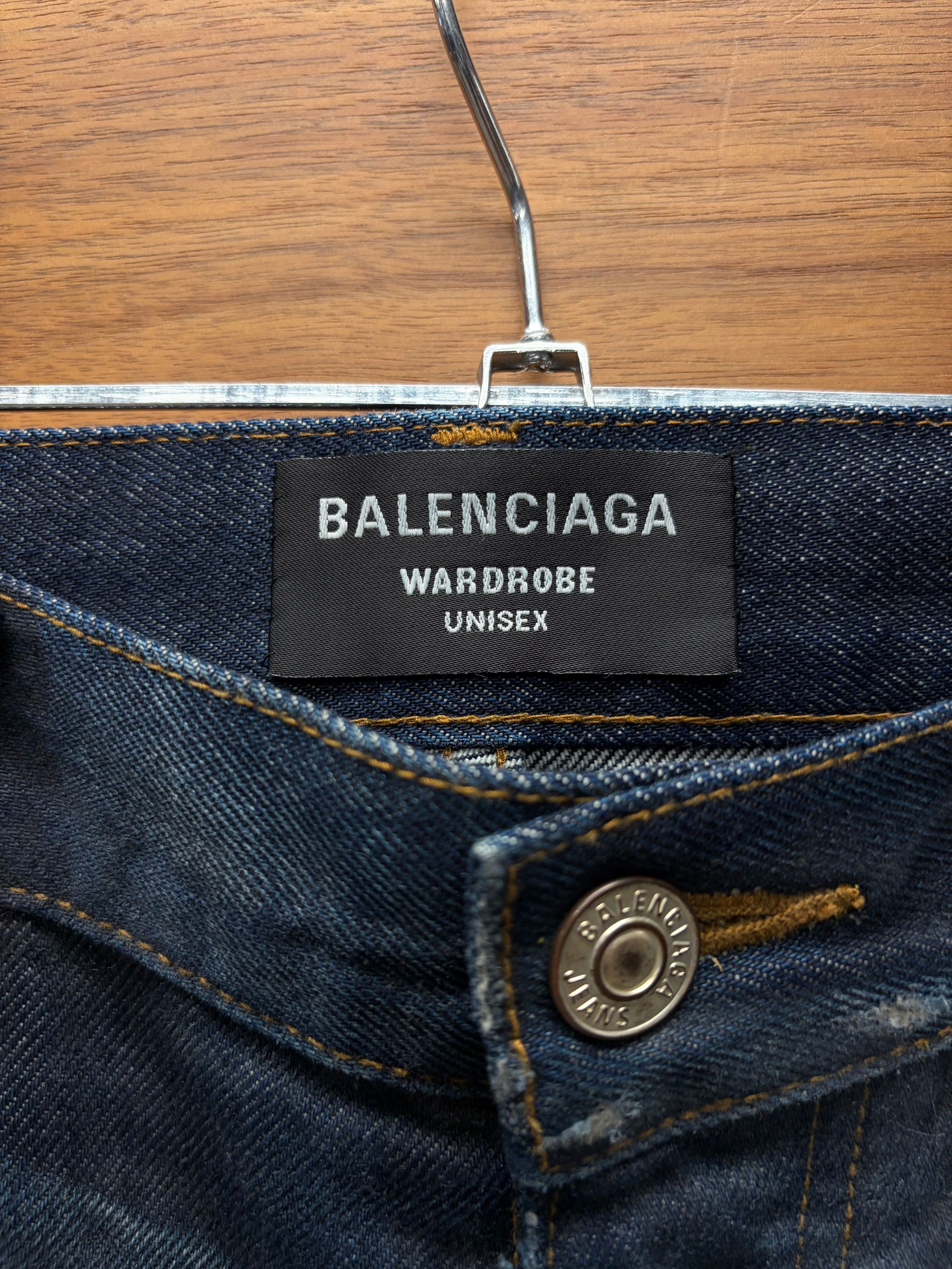 Balenciaga 2022 Balenciaga Raw Blue Bootcut Denim Size US 32 / EU 48 - 3 Thumbnail