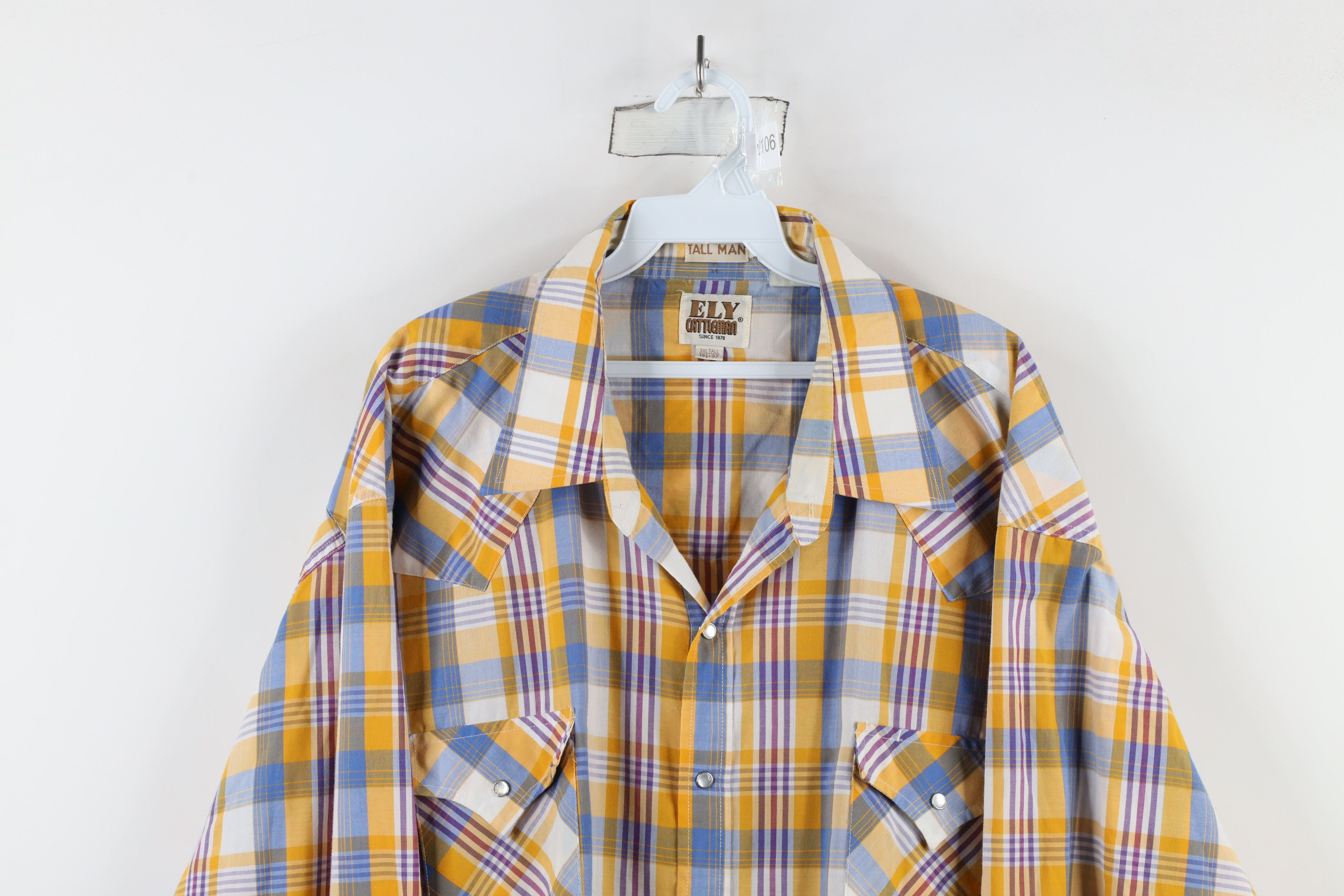 Vintage Vintage 90s Rockabilly Western Rodeo Snap Button Shirt Plaid Size US XXL / EU 58 / 5 - 2 Thumbnail